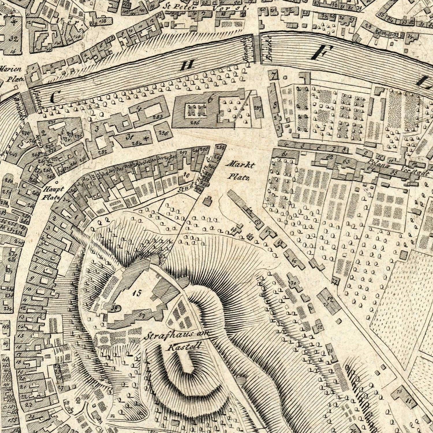detail of the map from the centre left
