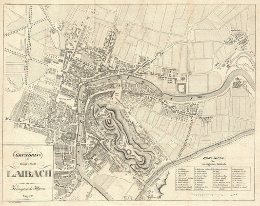 presentation of the map reproduction without a frame
