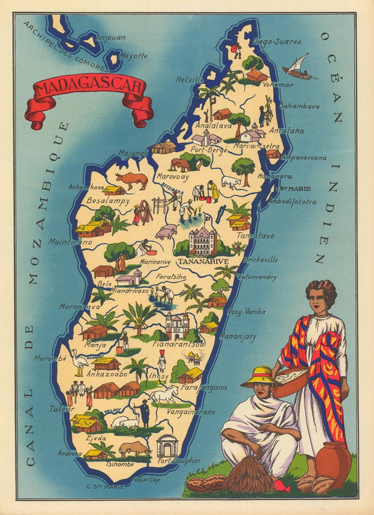 presentation of the map reproduction without a frame
