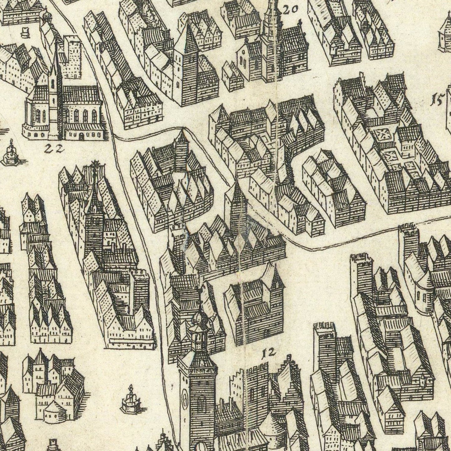 detail of the map from the centre 
