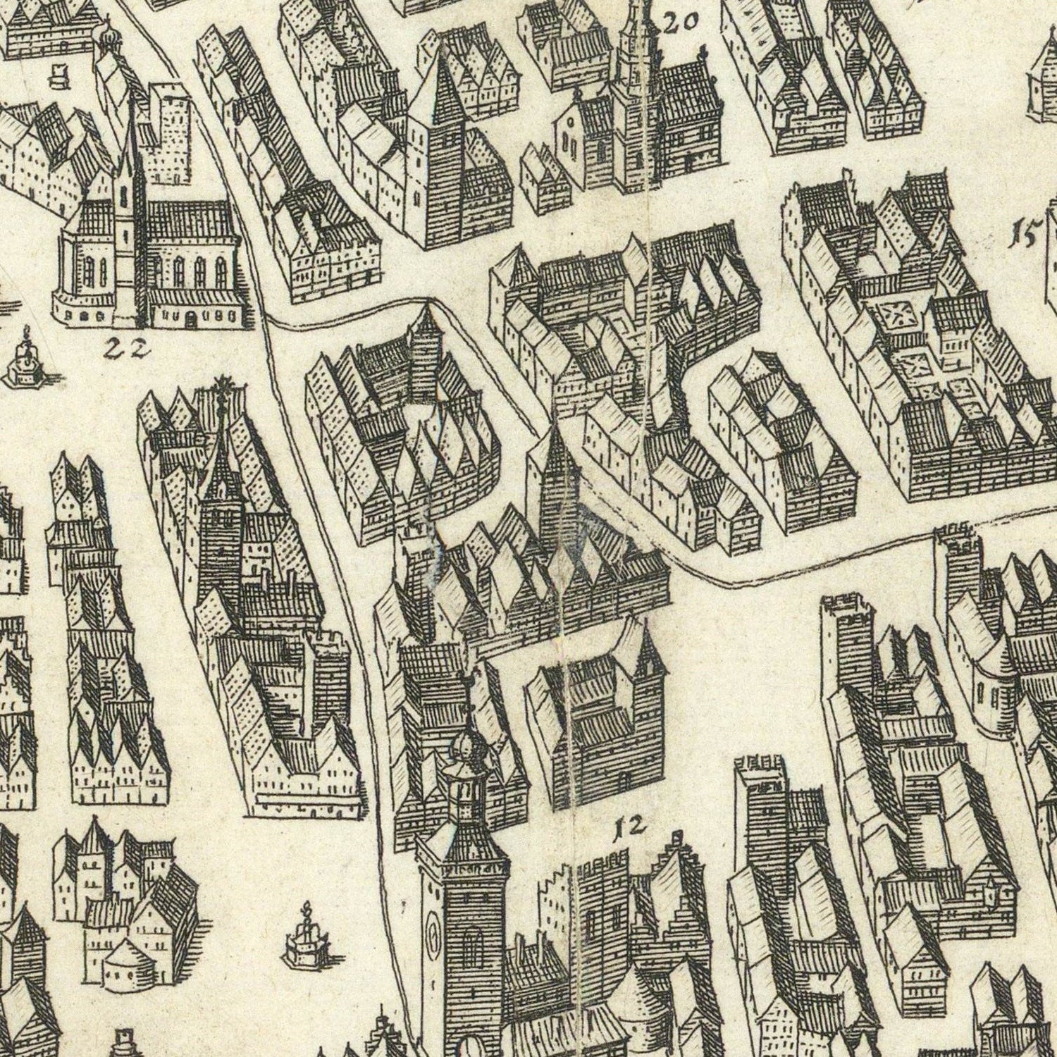 detail of the map from the centre 
