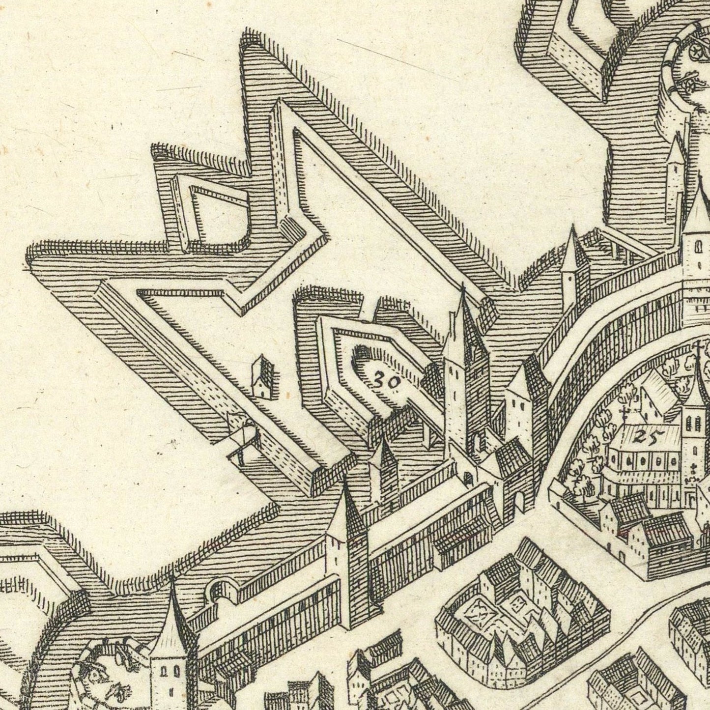 detail of the map from the centre left

