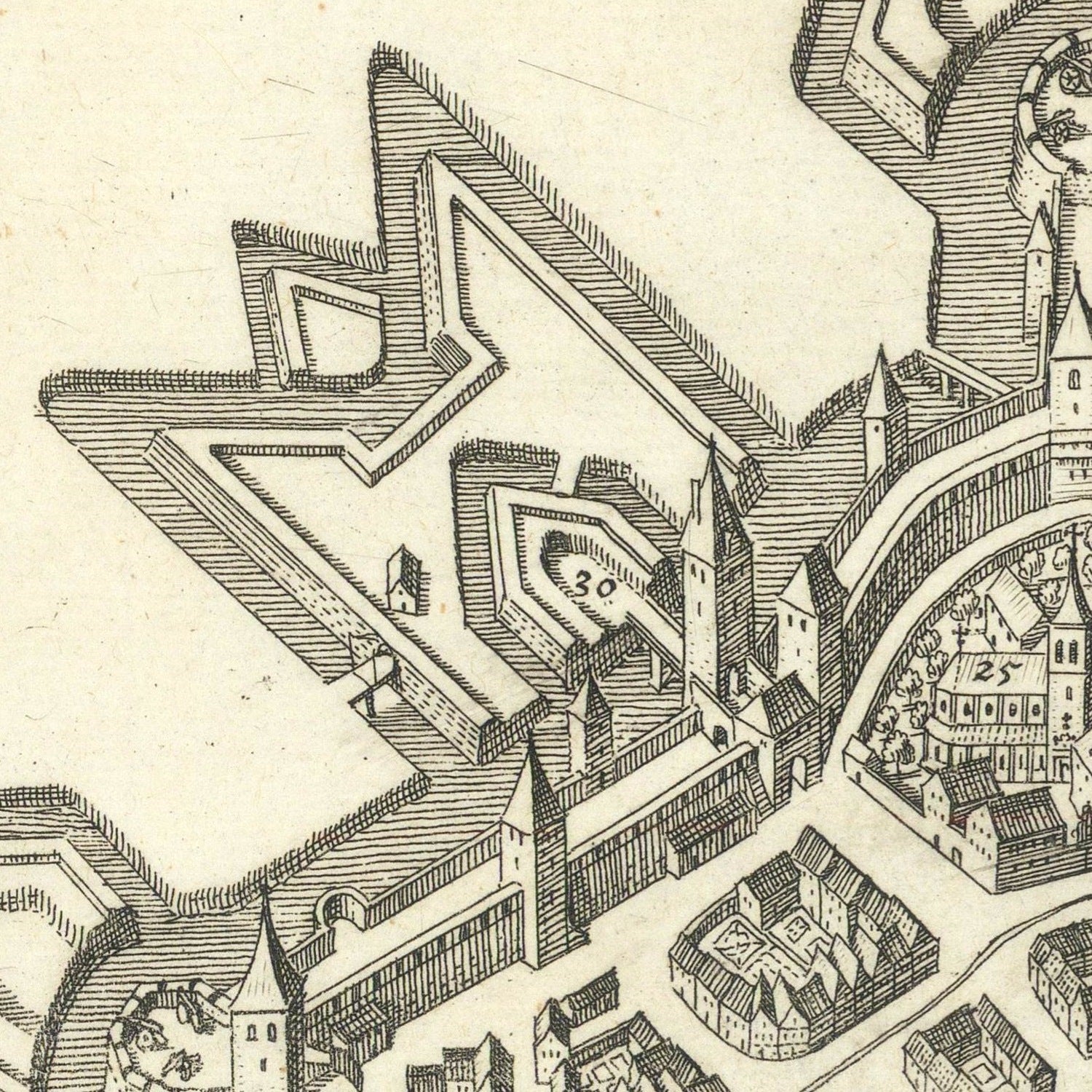 detail of the map from the centre left
