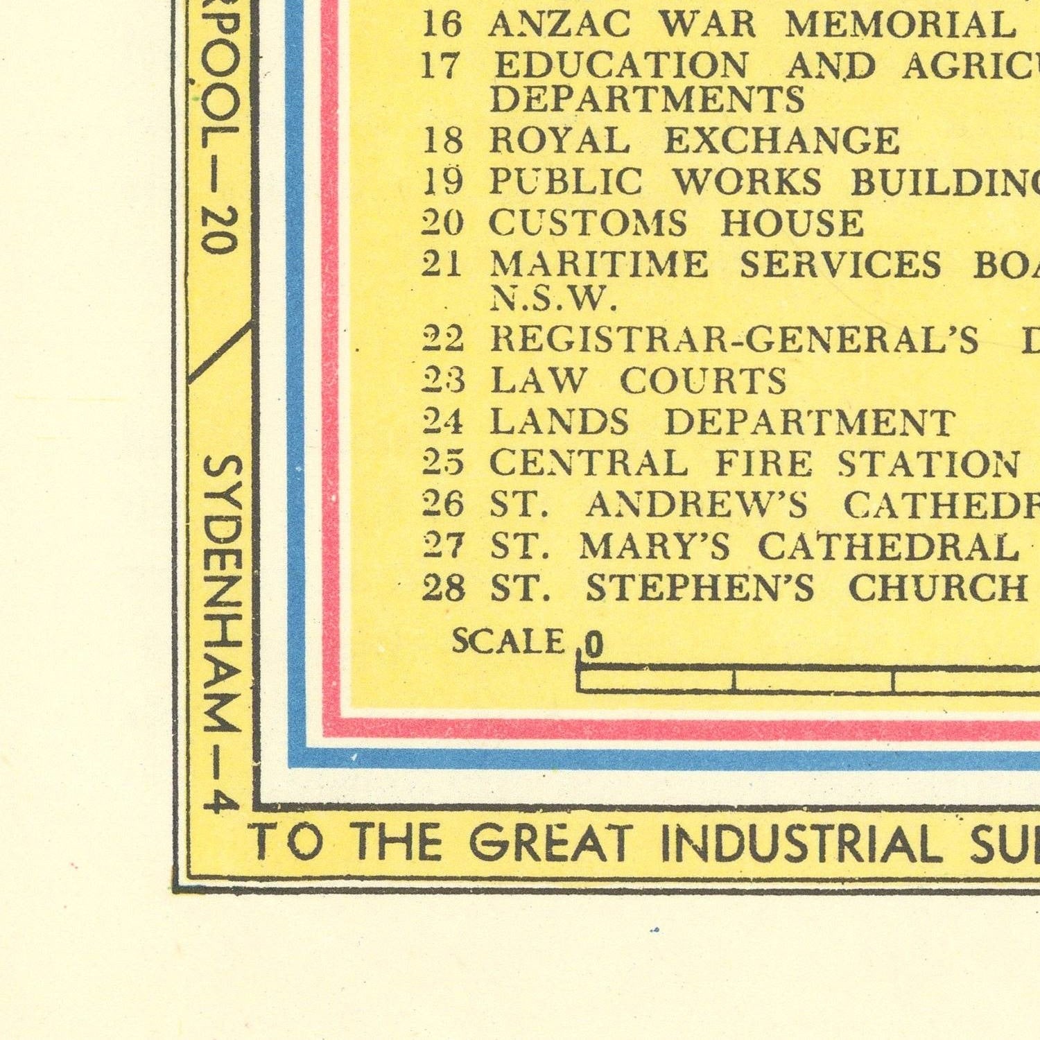 detail of the map from the bottom left corner
