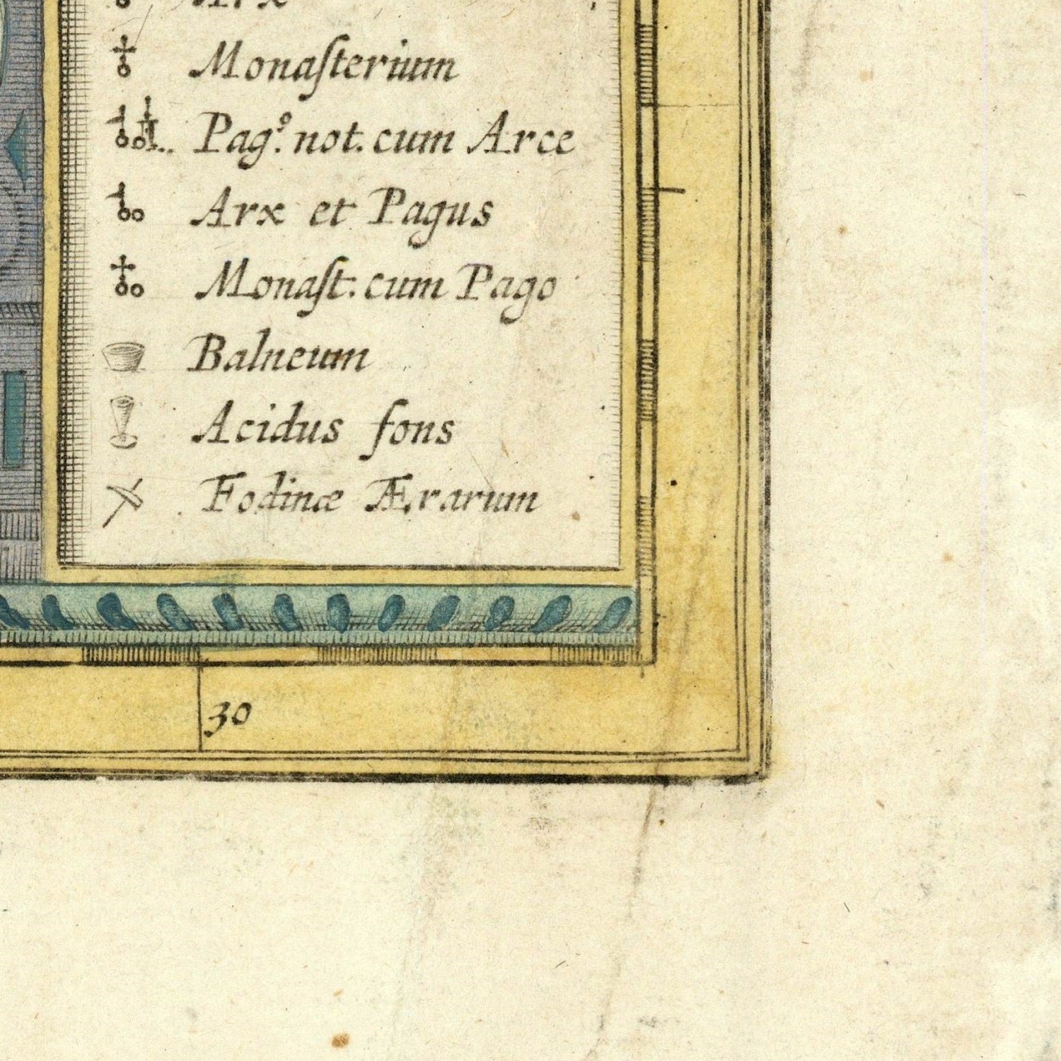detail of the map from the bottom right corner
