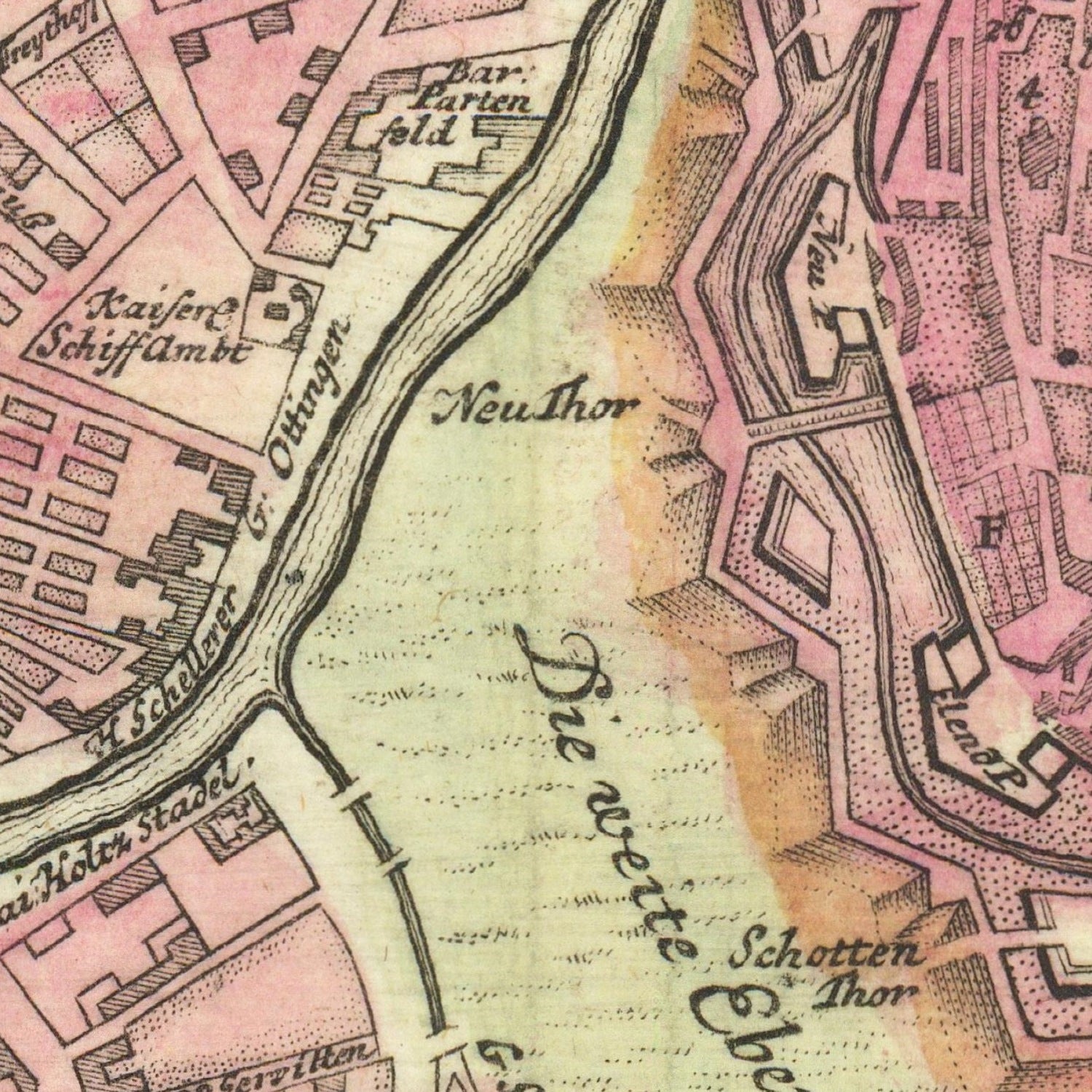 detail of the map from the centre 
