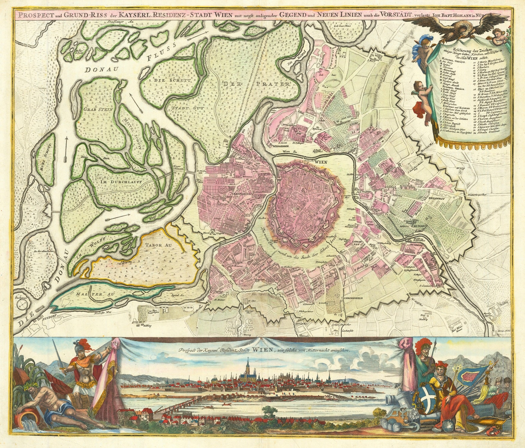 presentation of the map reproduction without a frame
