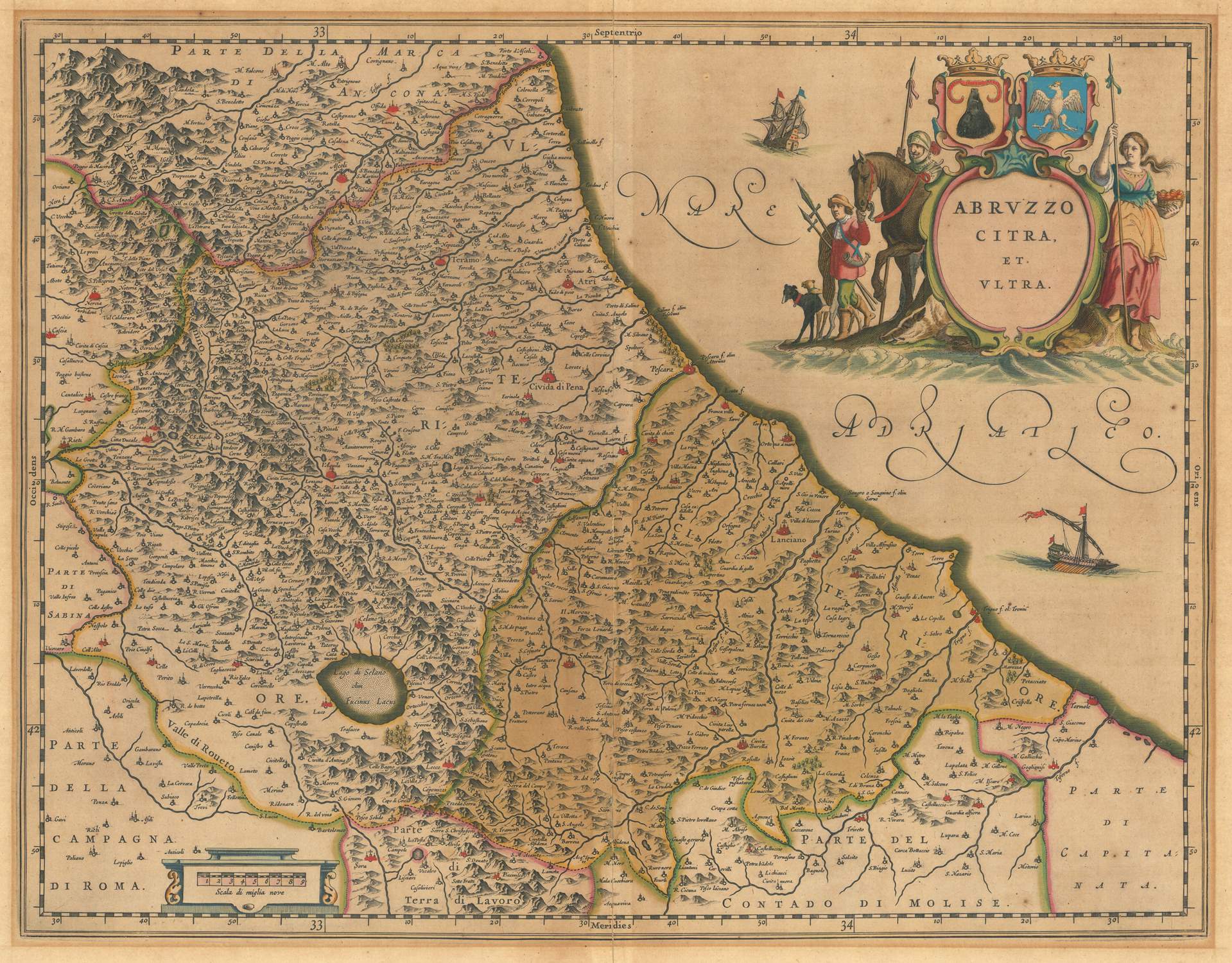presentation of the map reproduction without a frame
