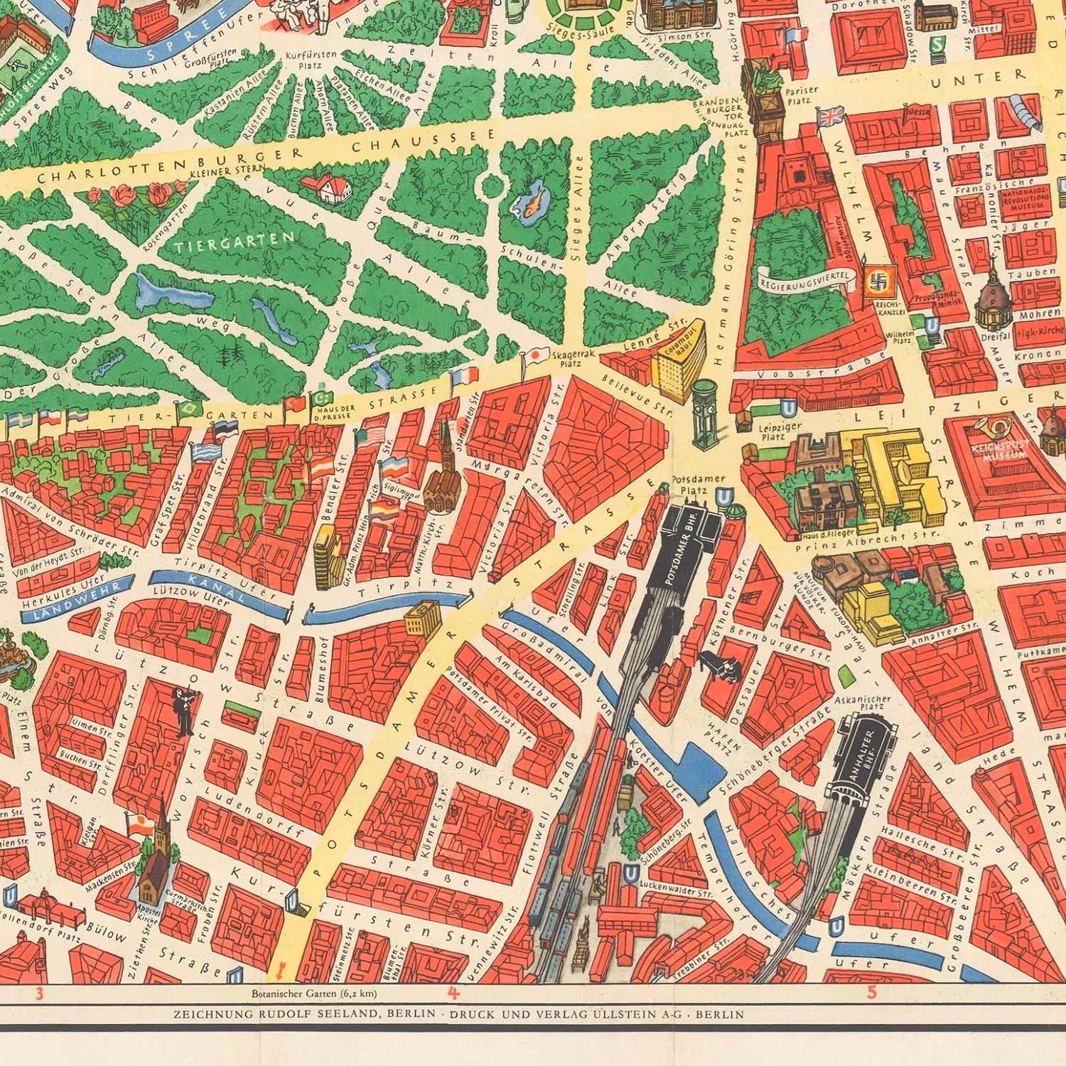 detail of the map from the centre left
