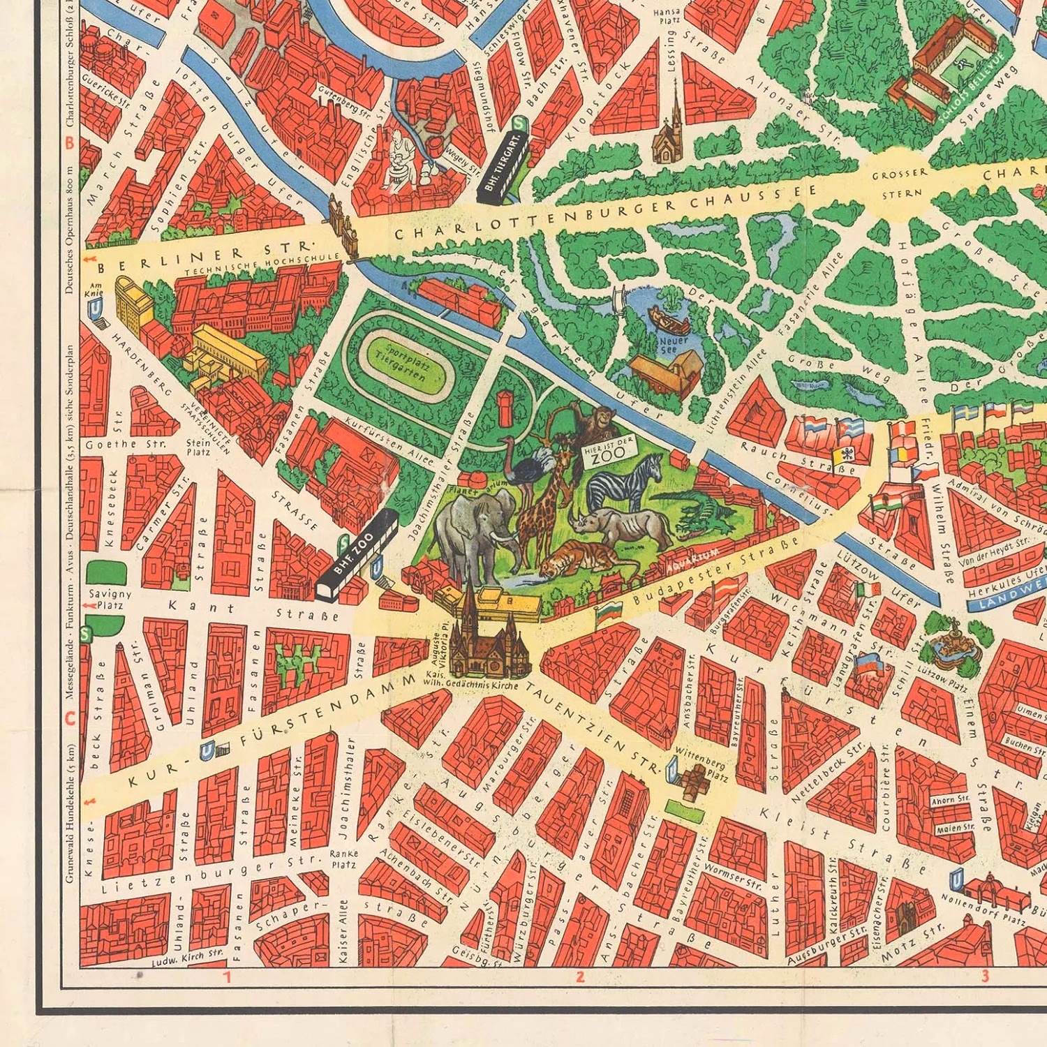 detail of the map from the bottom left corner
