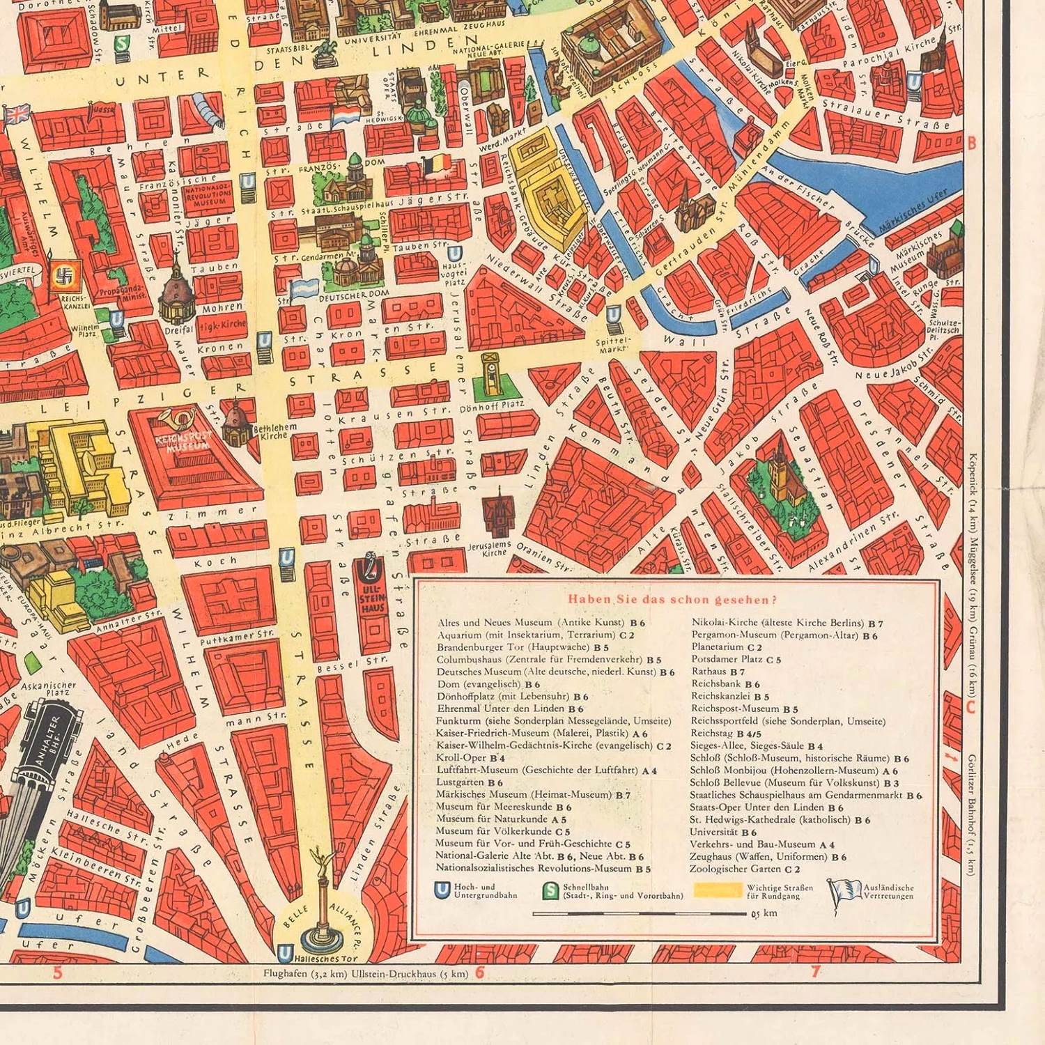 detail of the map from the bottom right corner

