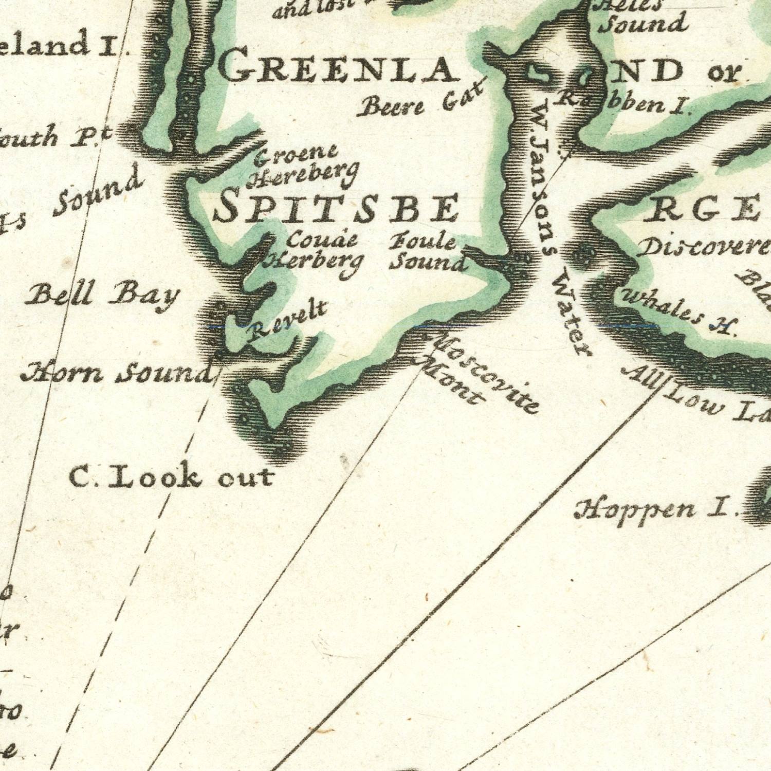 detail of the map from the centre left
