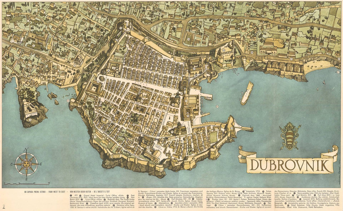 presentation of the map reproduction without a frame
