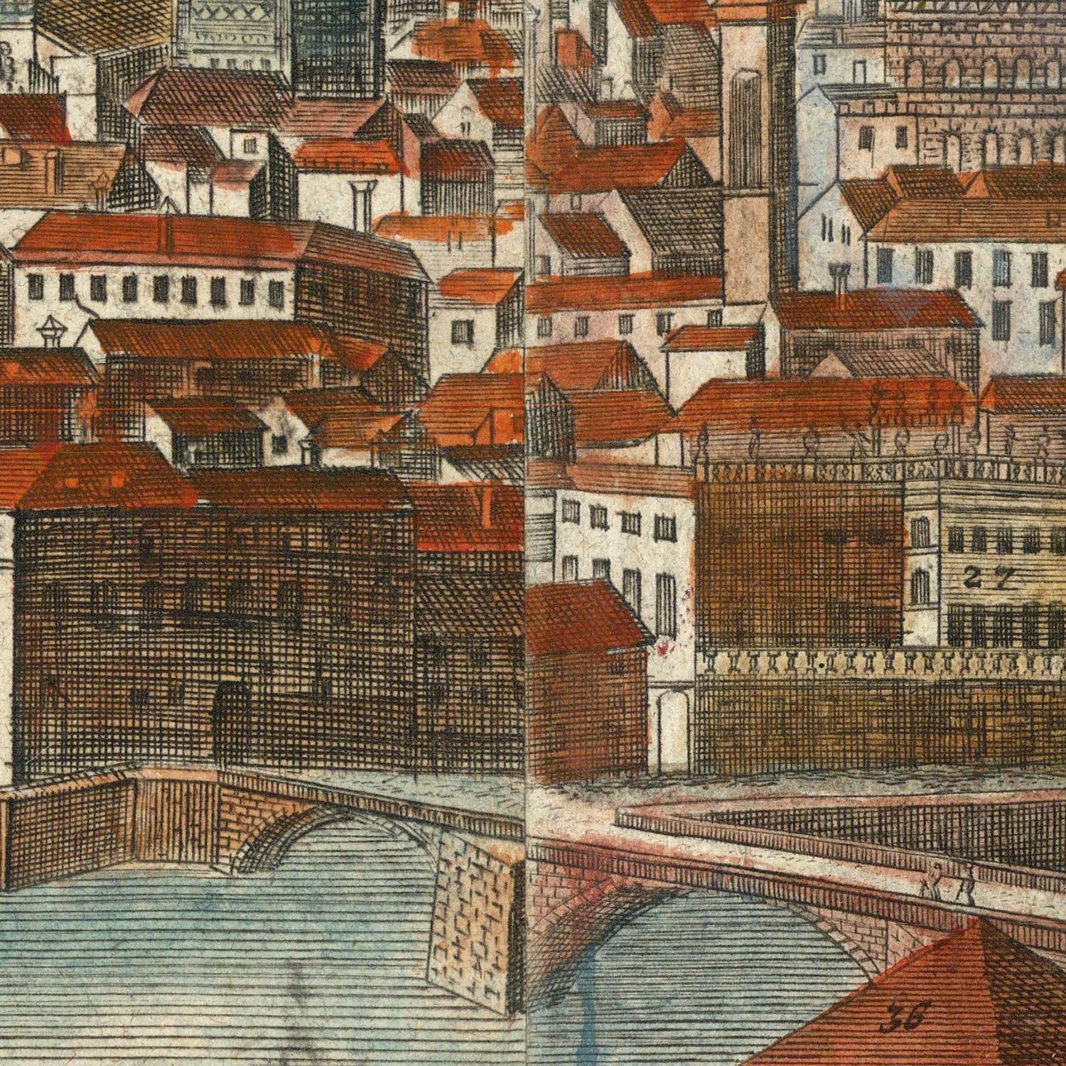 detail of the map from the centre 
