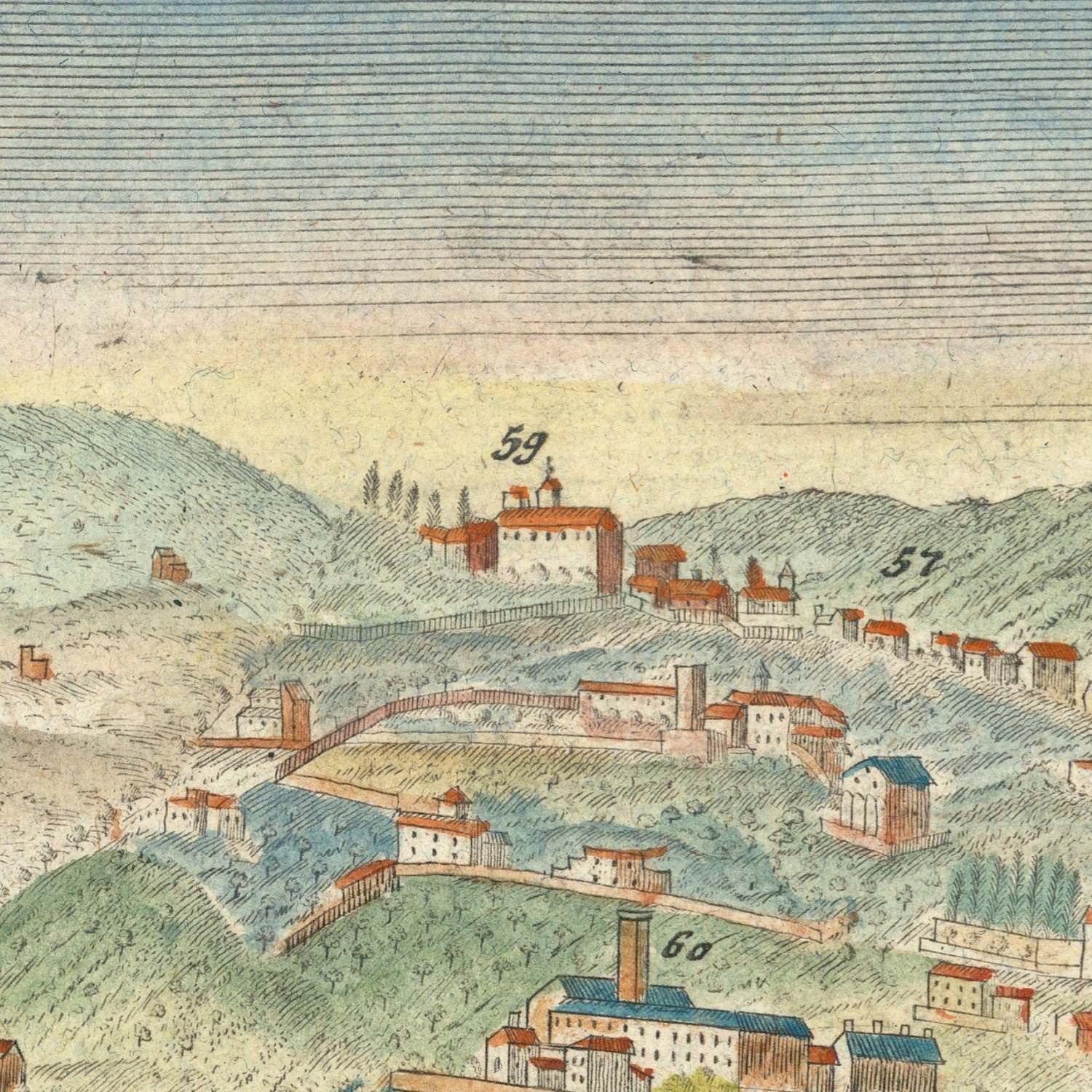detail of the map from the centre left
