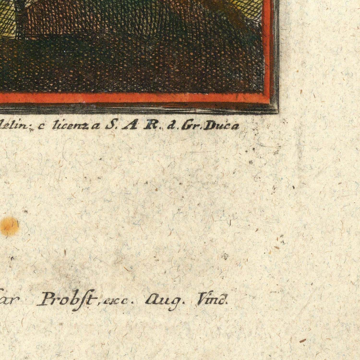 detail of the map from the bottom right corner
