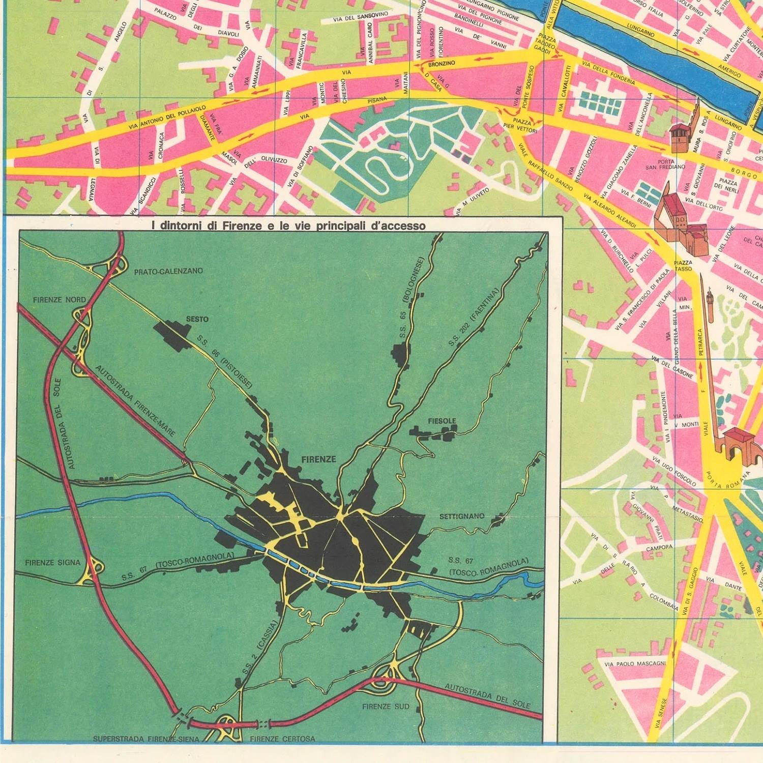 detail of the map from the bottom left corner
