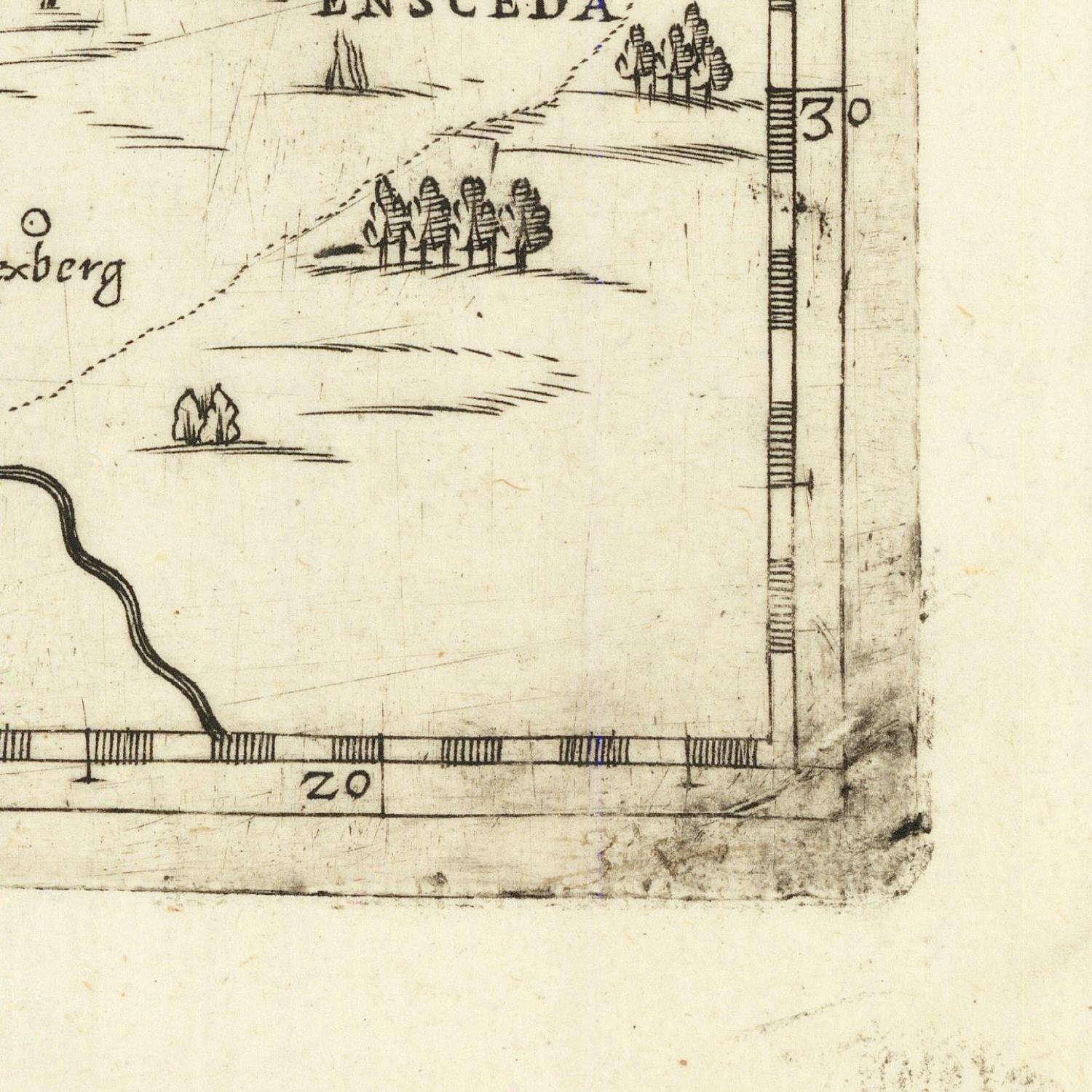 detail of the map from the bottom right corner
