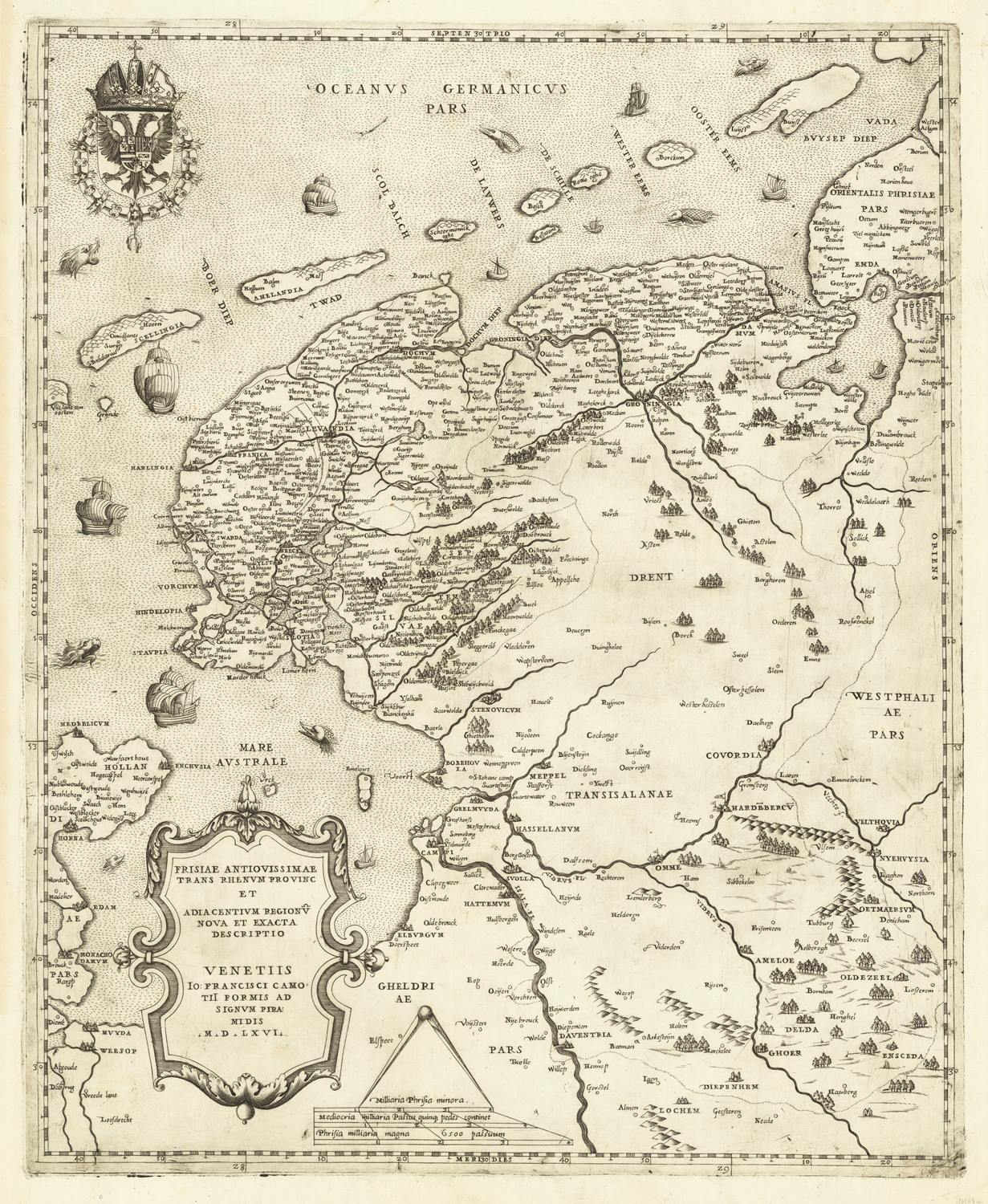 presentation of the map reproduction without a frame
