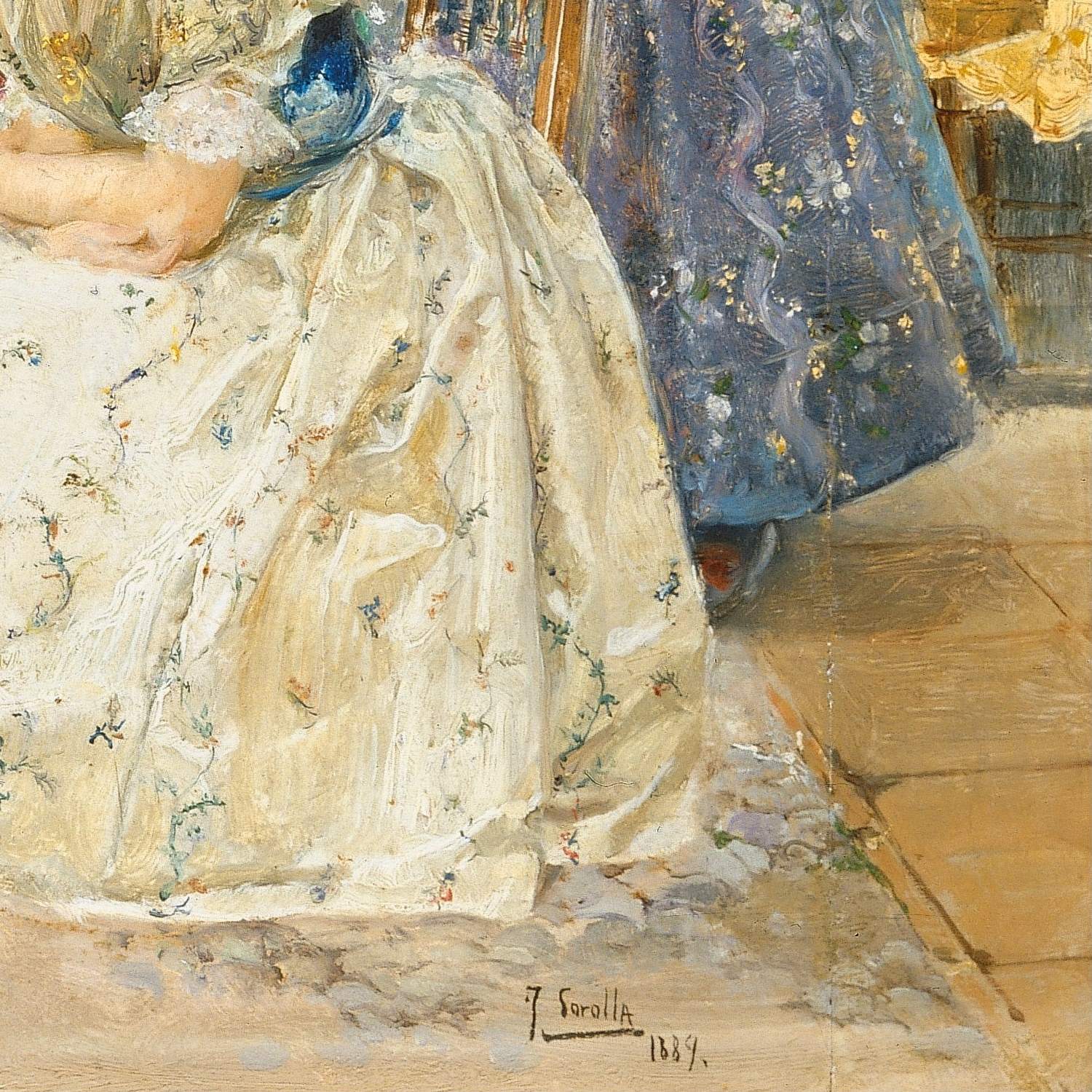 detail of the fine art reproduction from the bottom right corner
