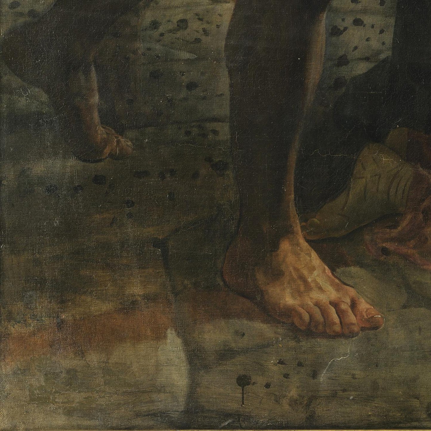 detail of the fine art reproduction from the bottom left corner
