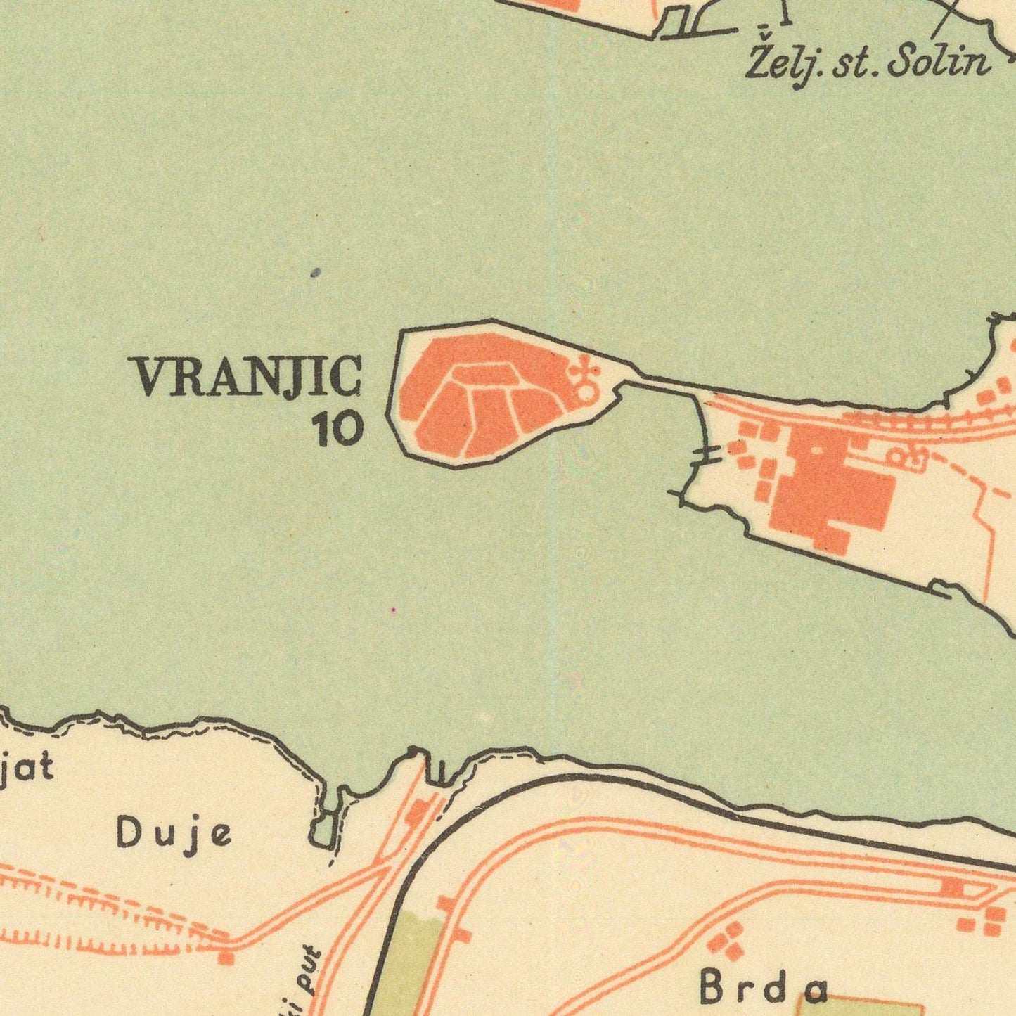 detail of the map from the centre 
