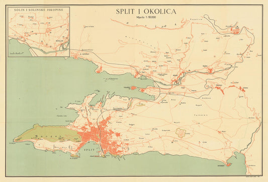 presentation of the map reproduction without a frame
