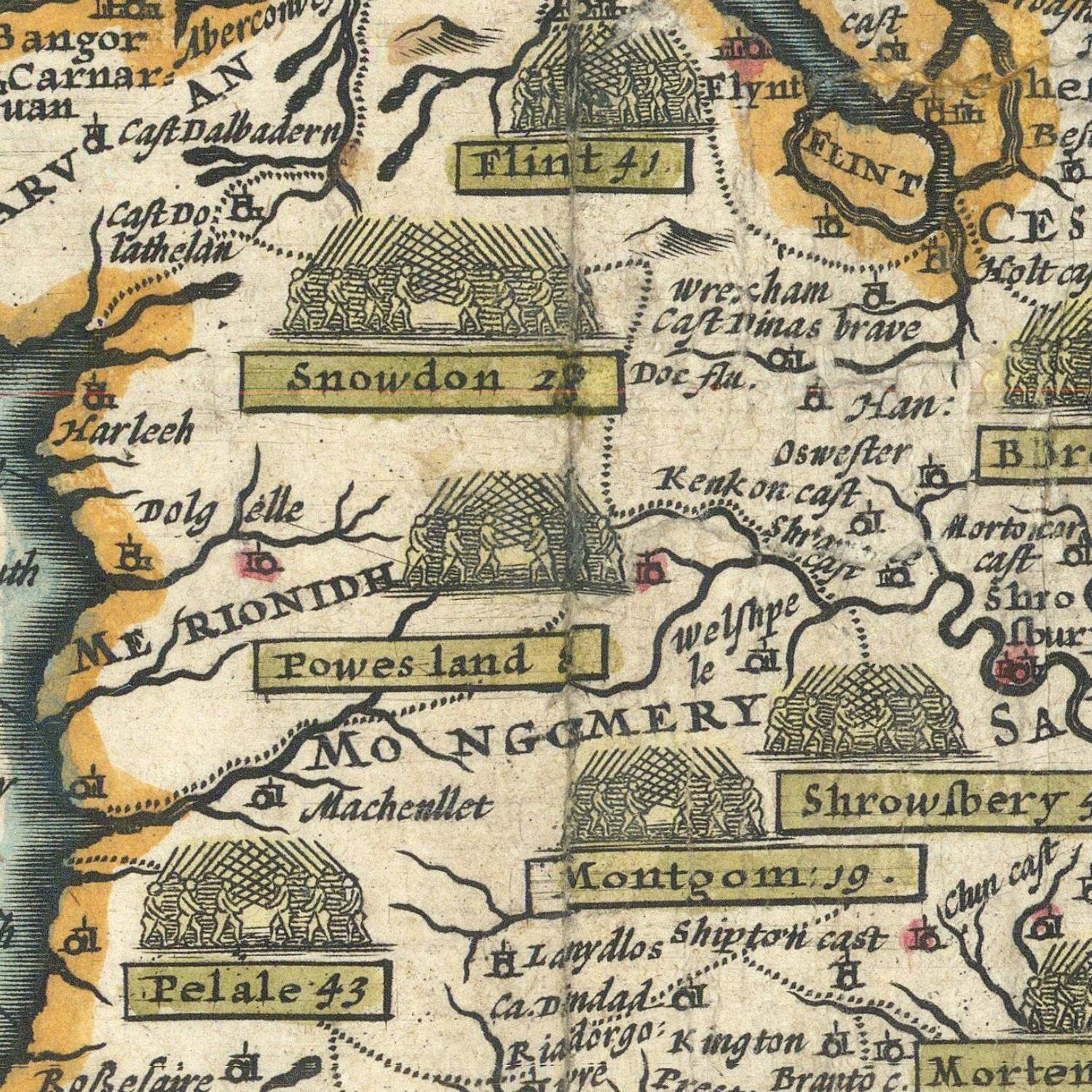 detail of the map from the centre 
