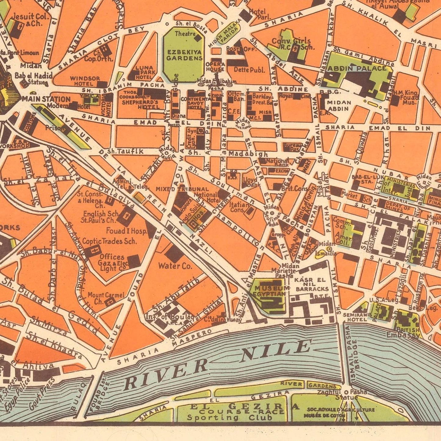 detail of the map from the centre left
