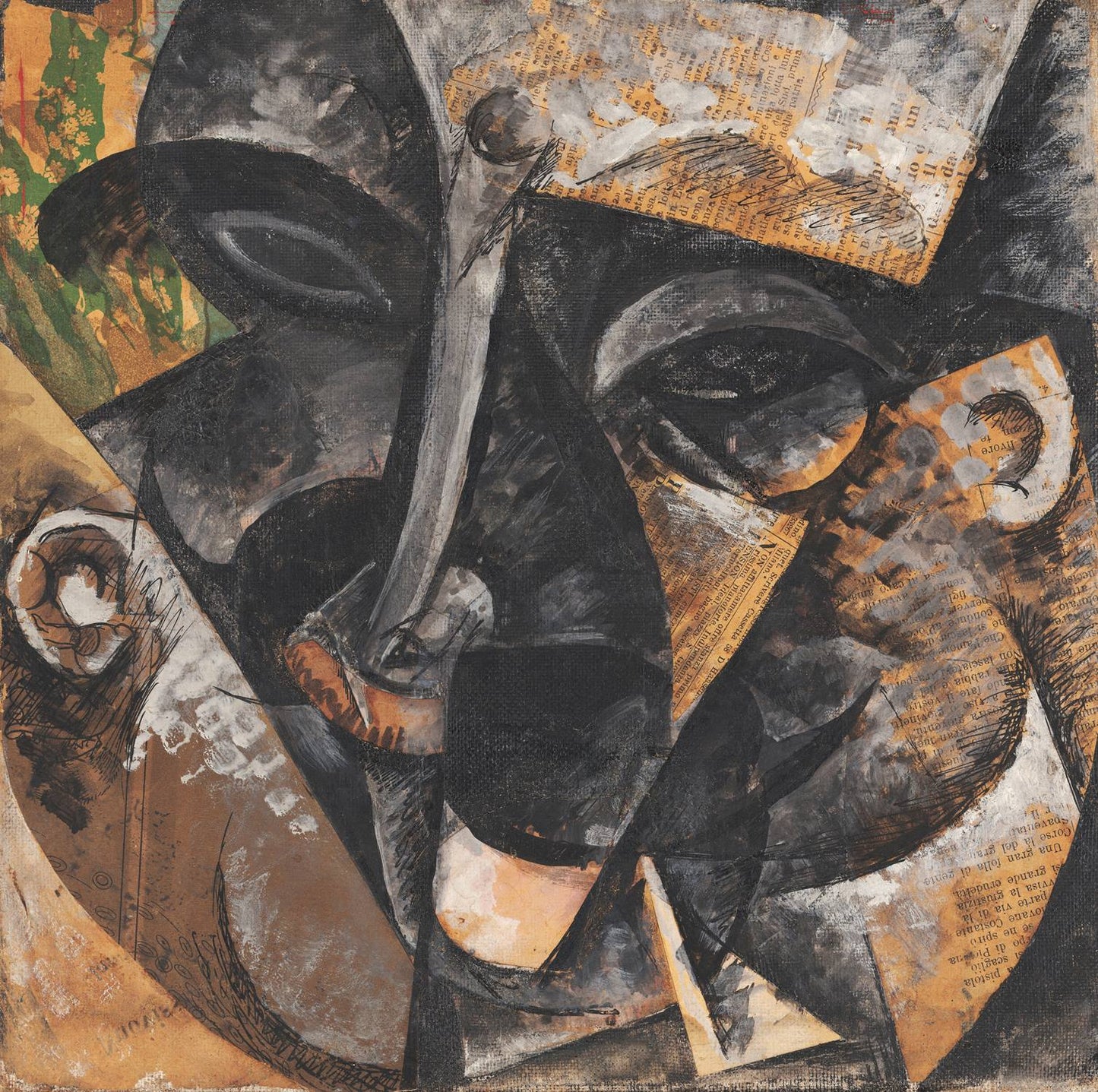 Umberto Boccioni, Dynamism of a Man's head, 1915