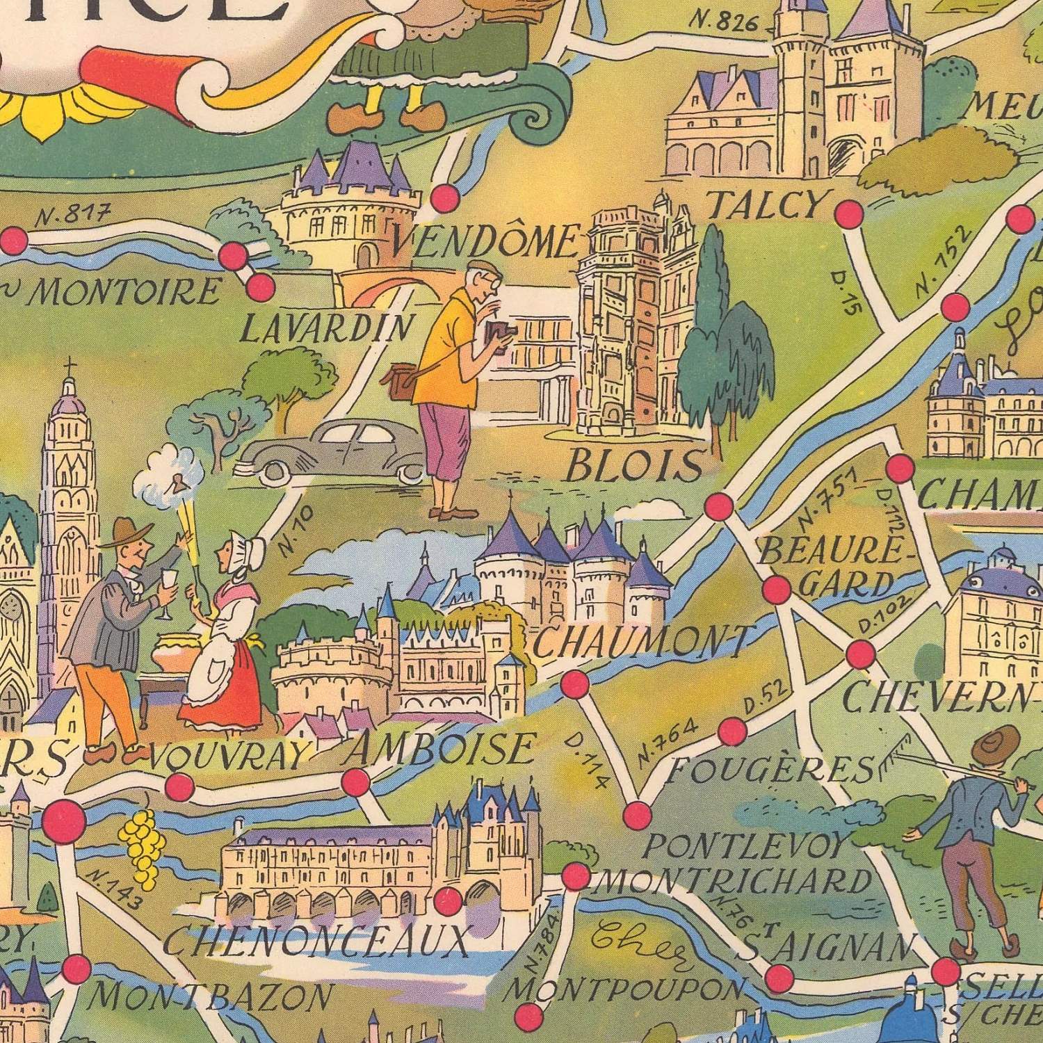 detail of the map from the centre 
