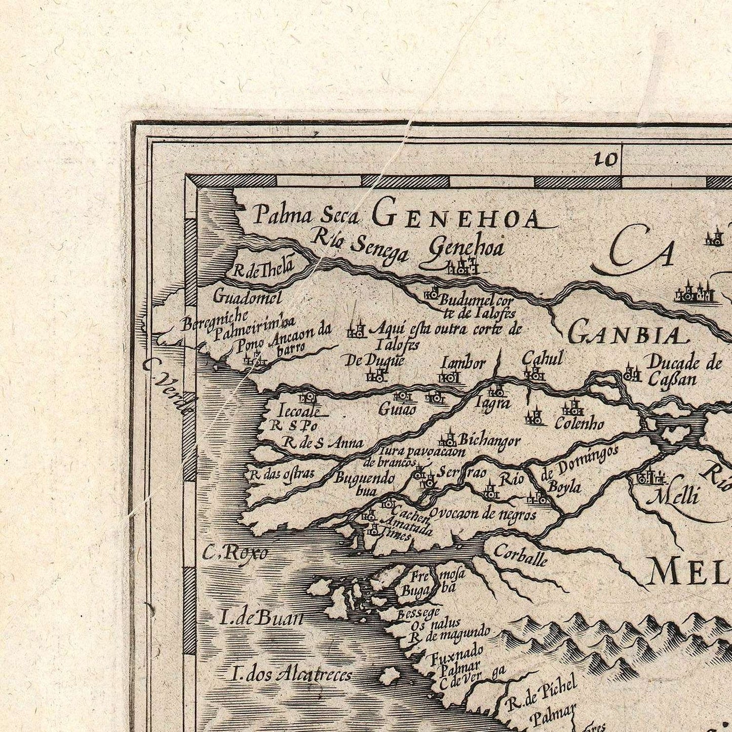 detail of the map from the top left corner
