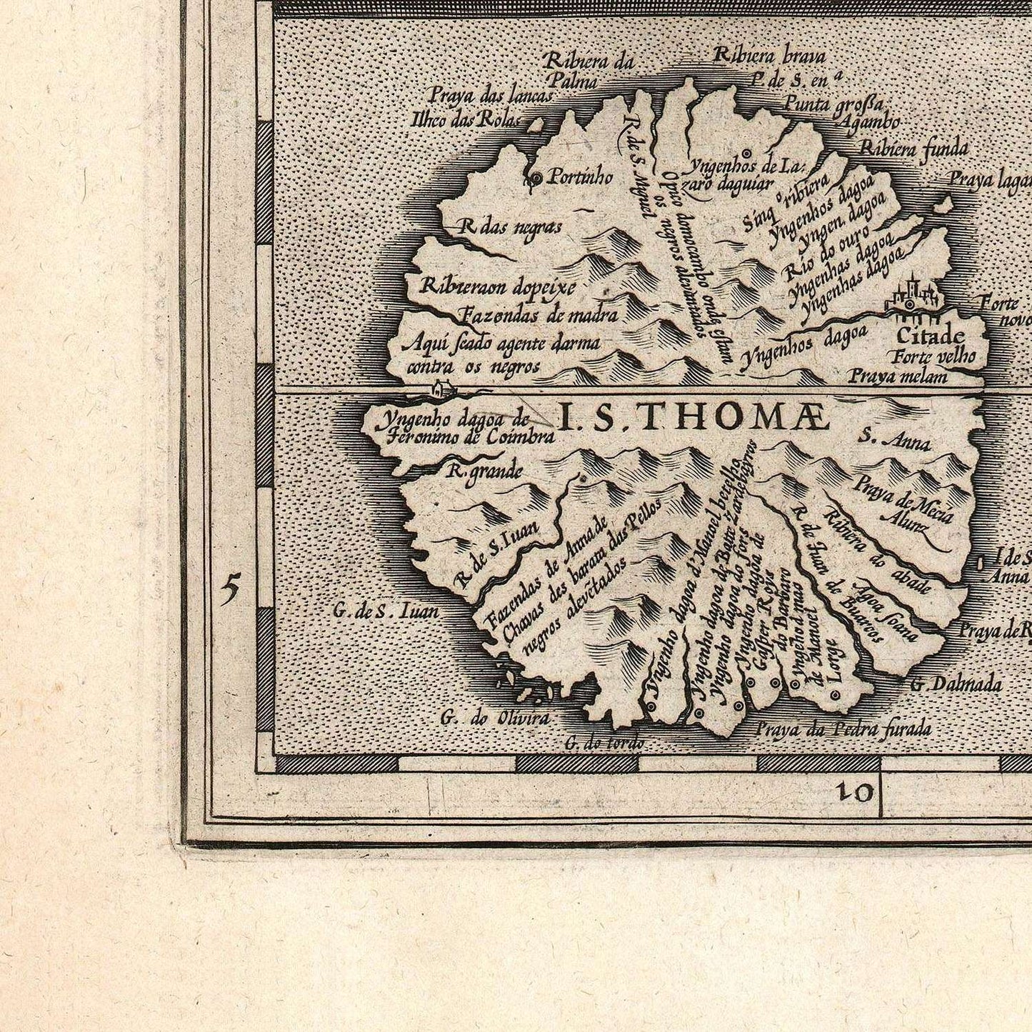 detail of the map from the bottom left corner
