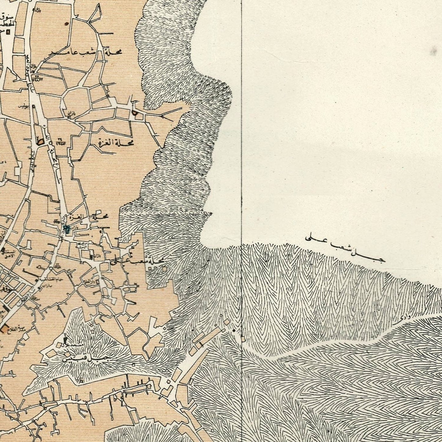 detail of the map from the centre 
