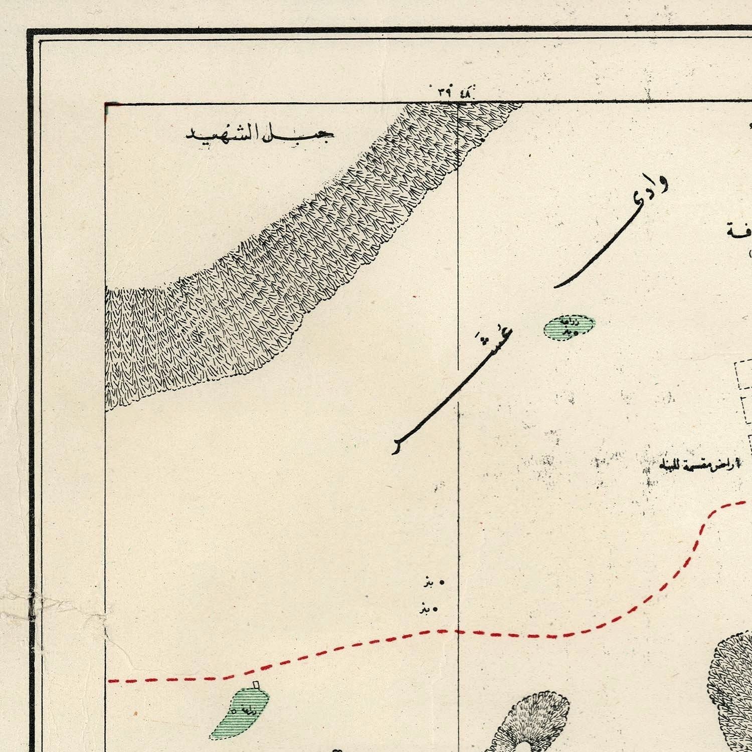 detail of the map from the top left corner
