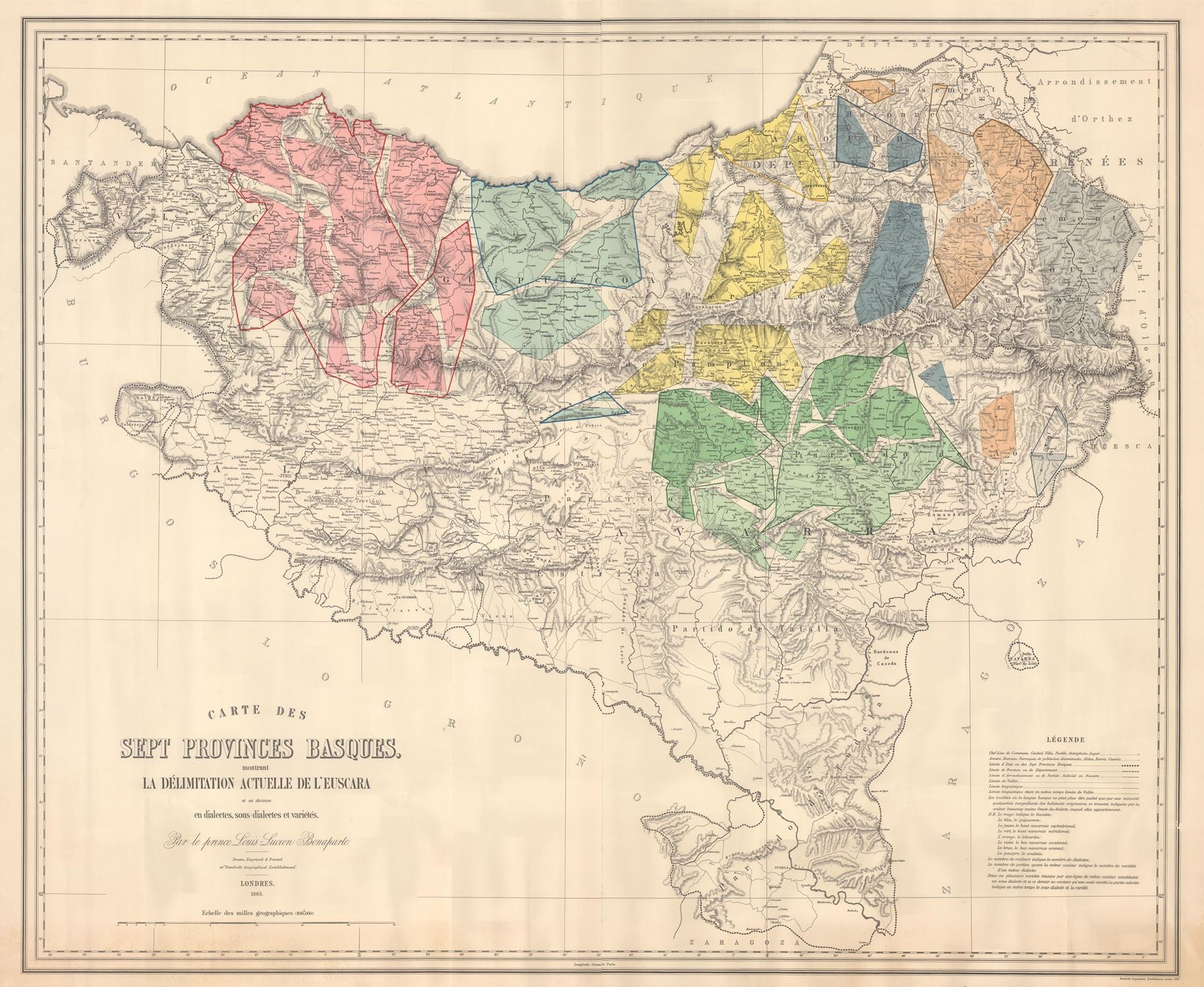 presentation of the map reproduction without a frame
