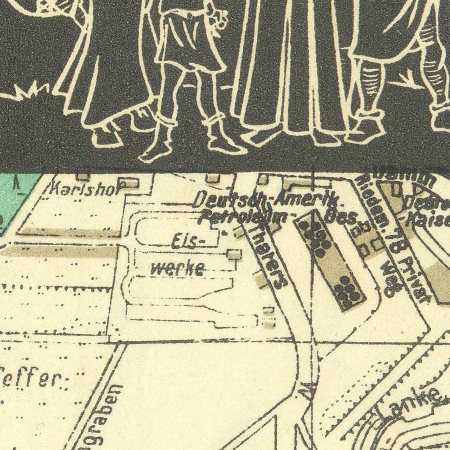 detail of the map from the centre left
