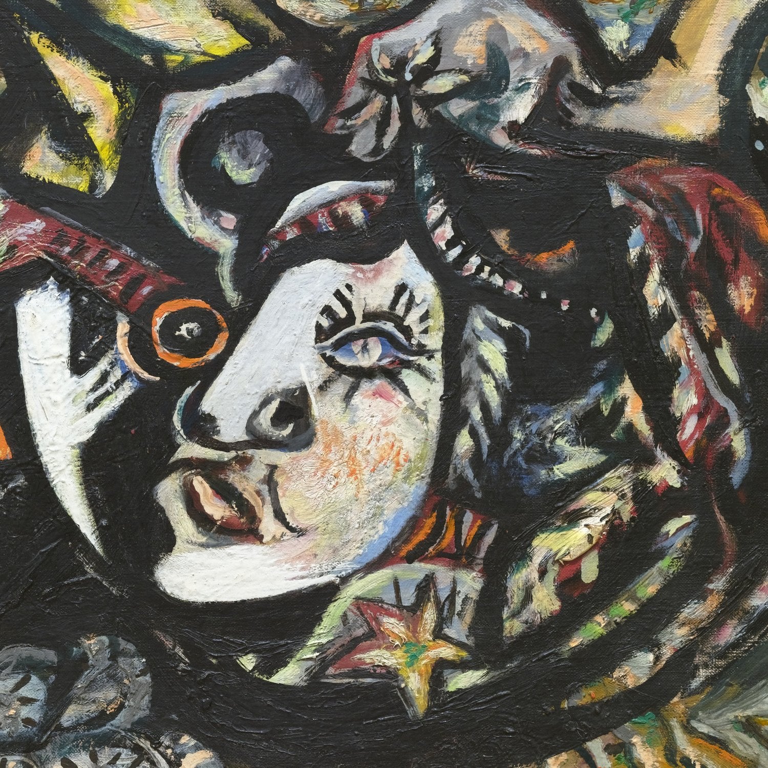 detail of the fine art reproduction from the centre 
