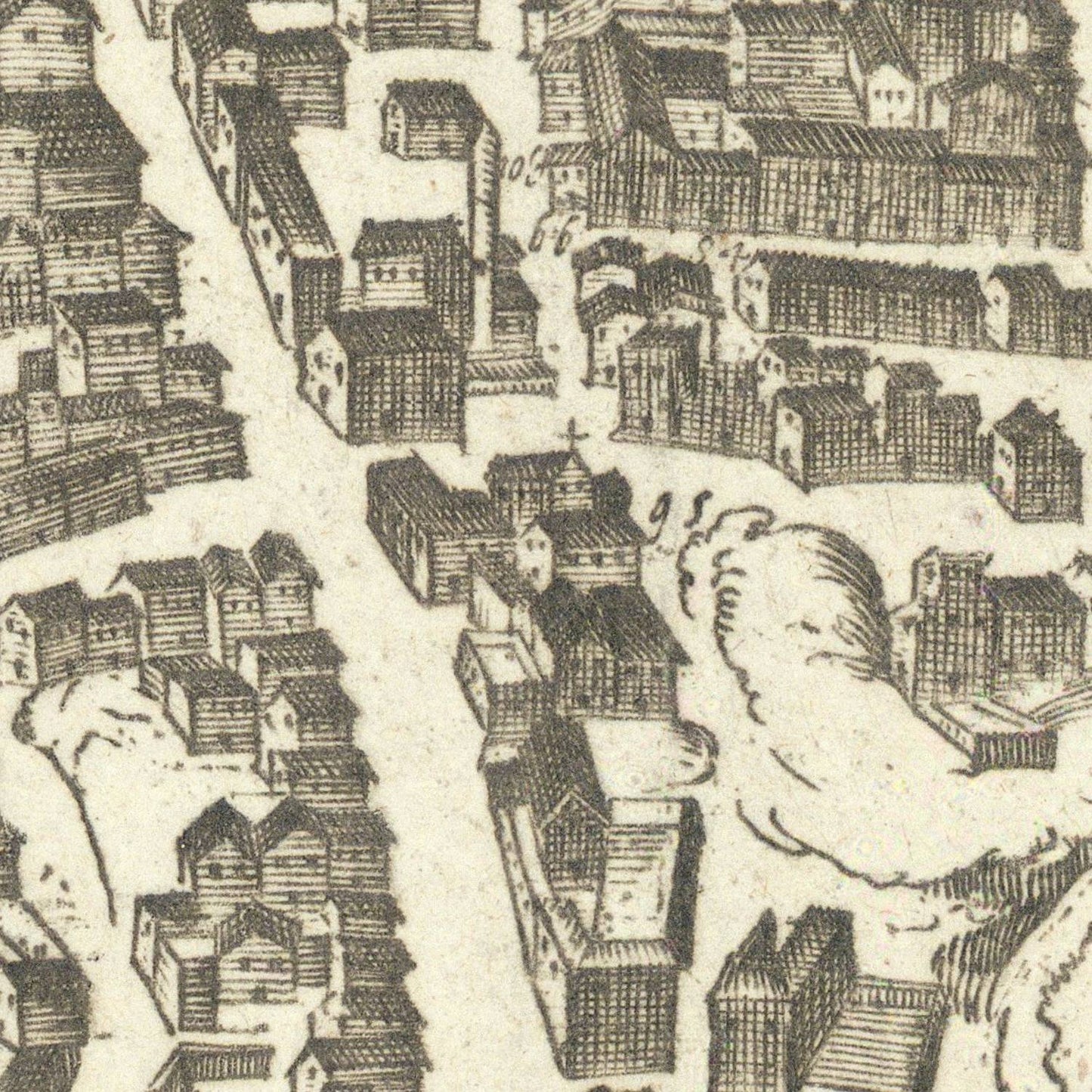 detail of the map from the centre 
