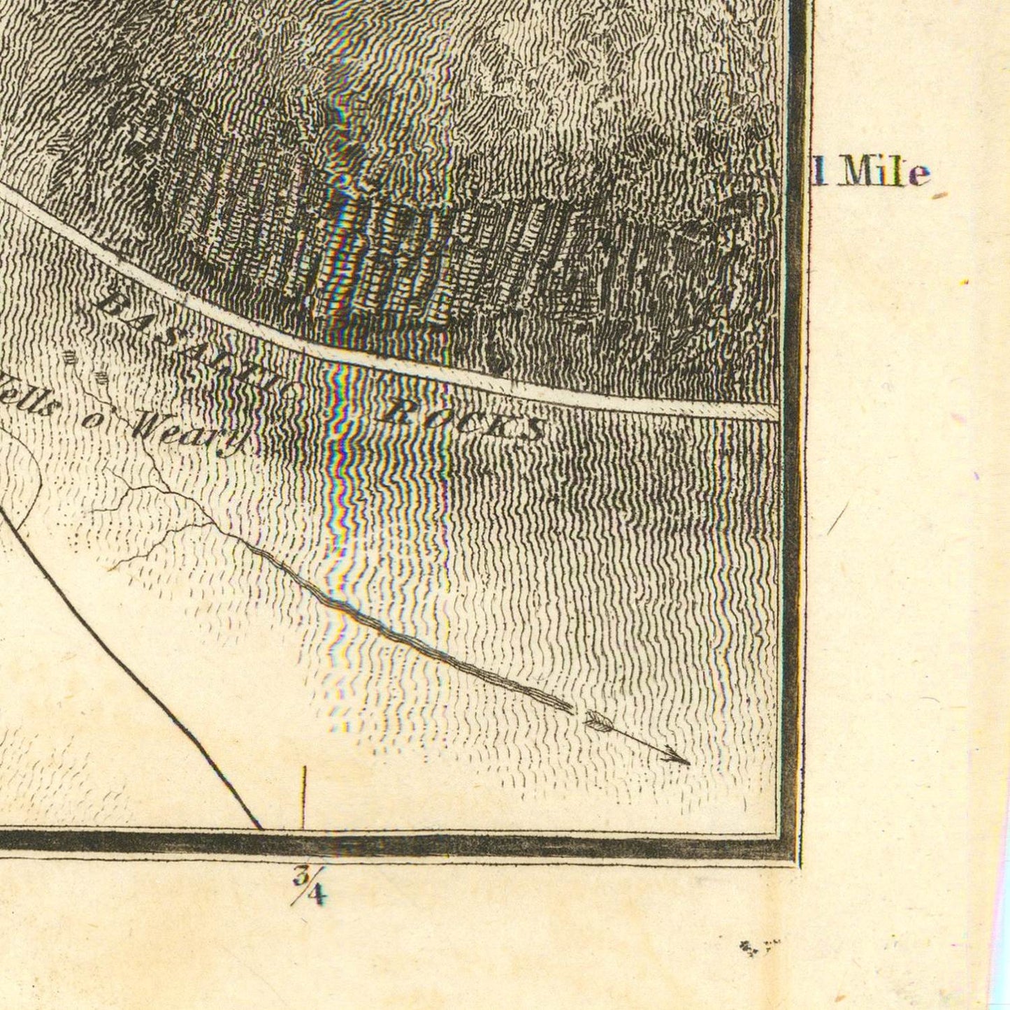 detail of the map from the bottom right corner