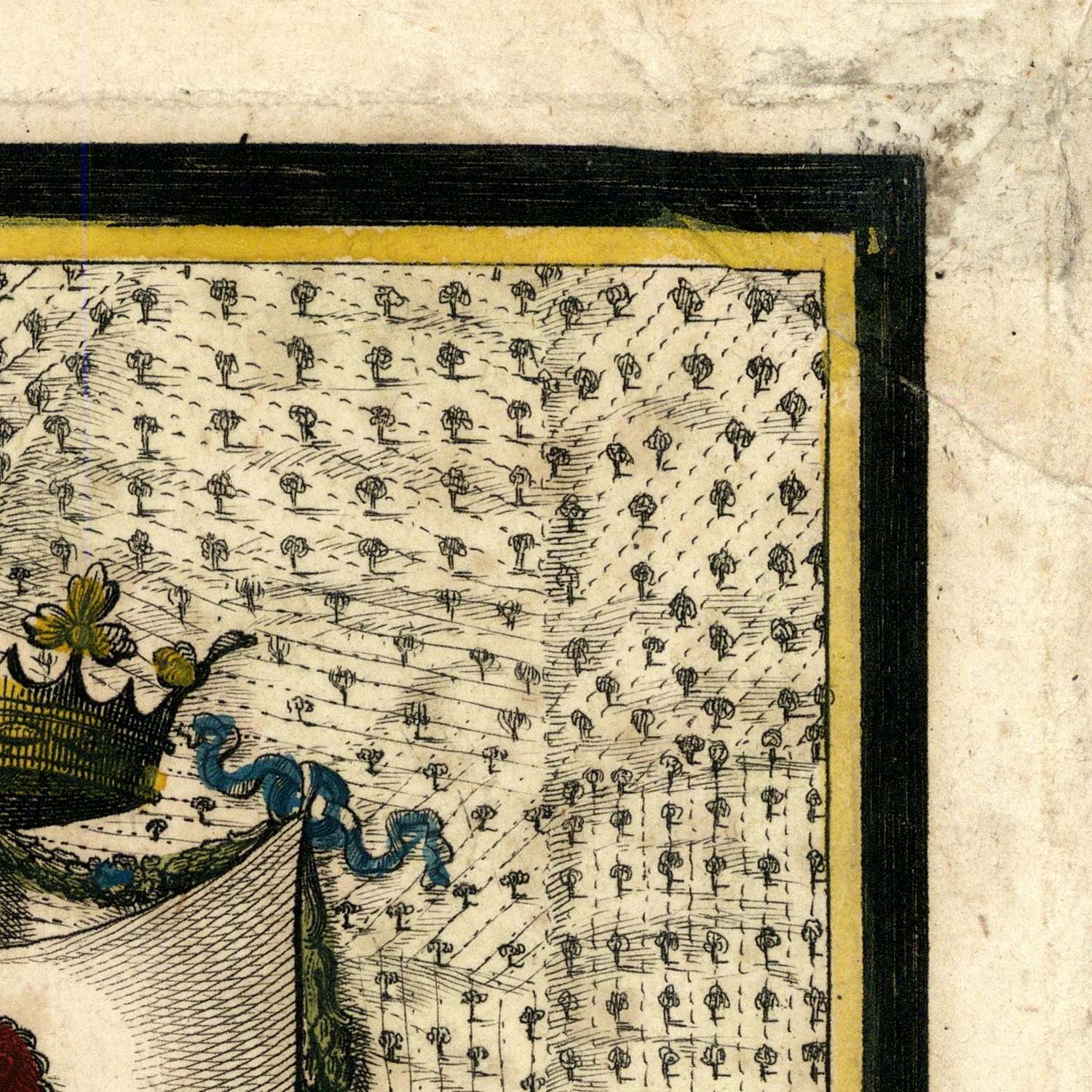 detail of the map from the top right corner