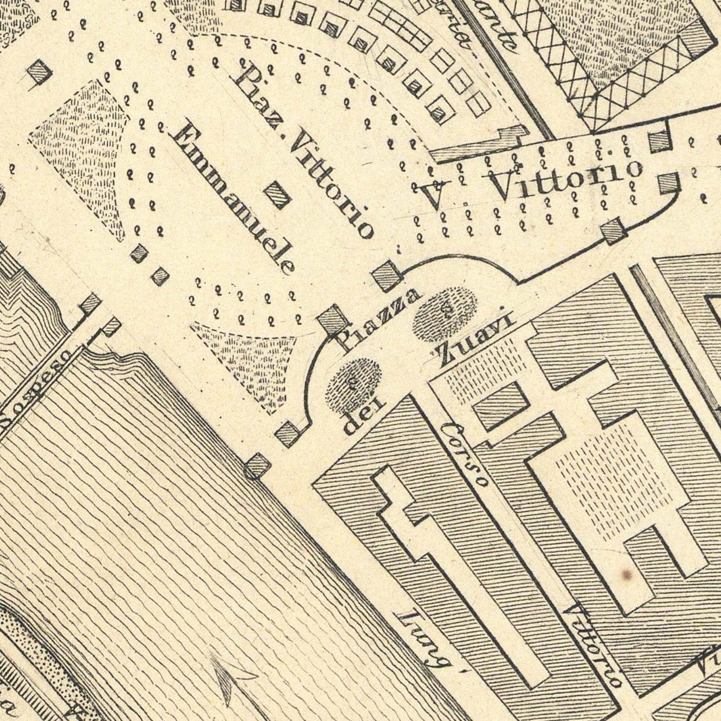 detail of the map from the centre left