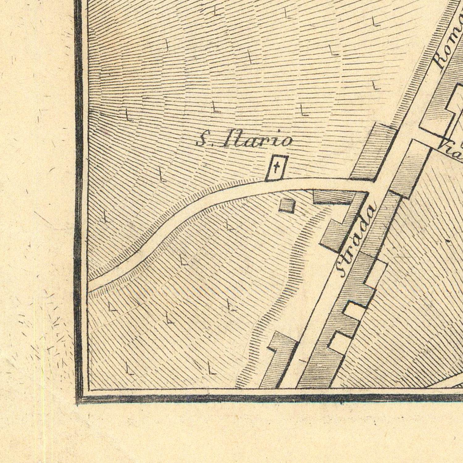 detail of the map from the bottom left corner