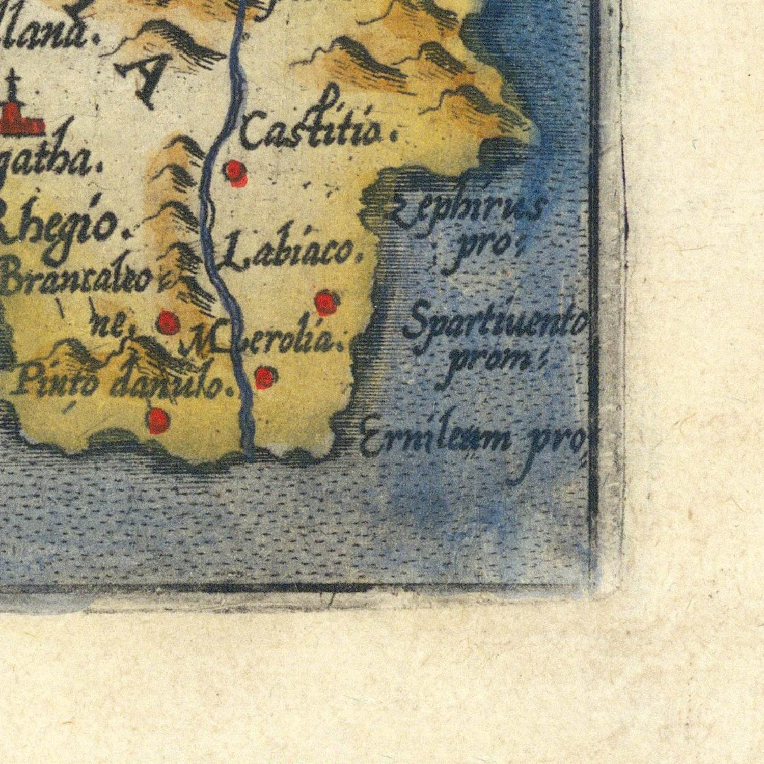 detail of the map from the bottom right corner
