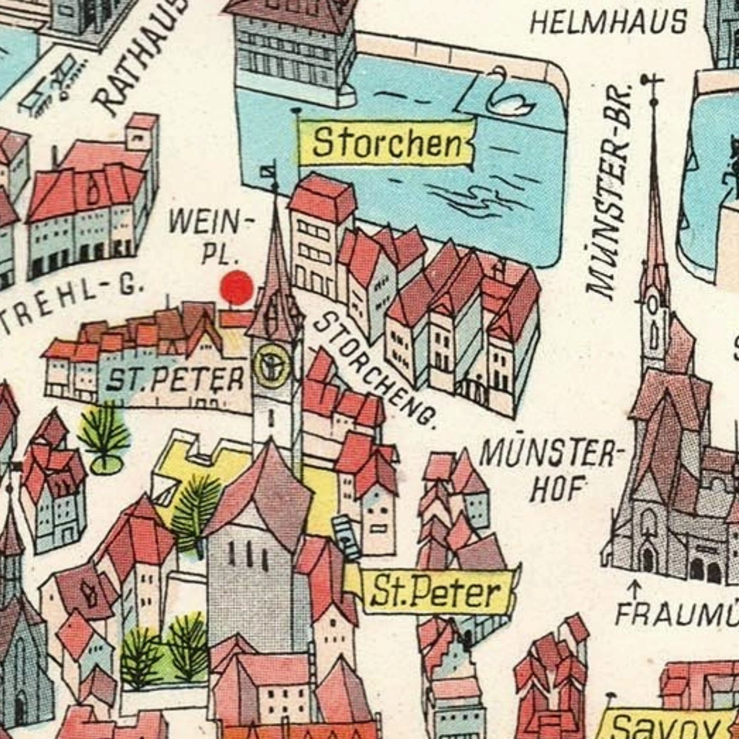 detail of the map from the centre 
