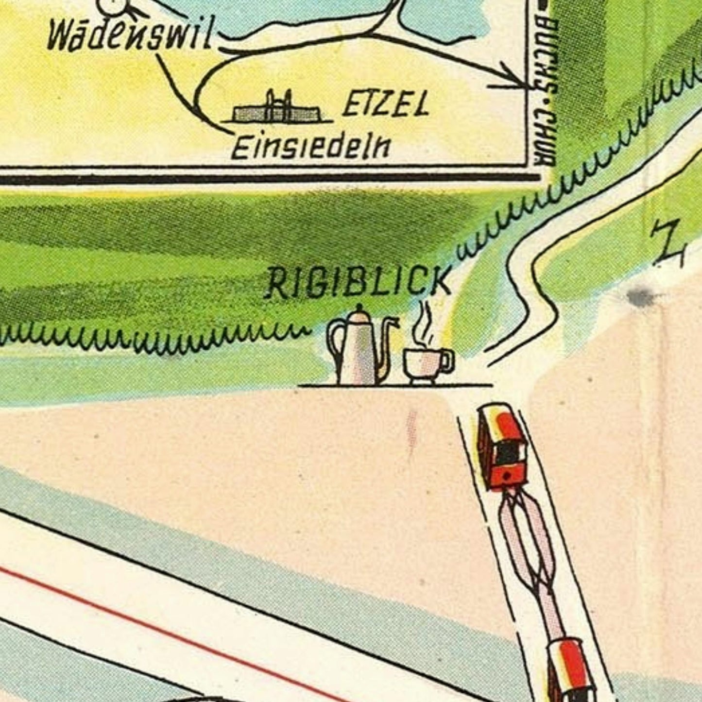 detail of the map from the centre left
