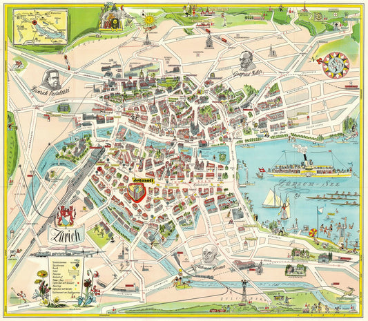 presentation of the map reproduction without a frame
