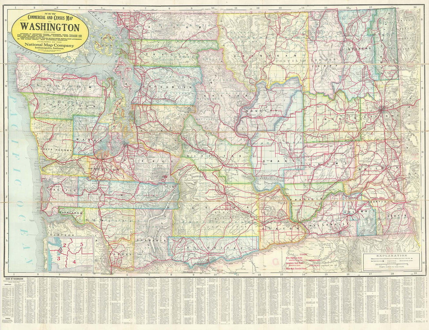 presentation of the map reproduction without a frame
