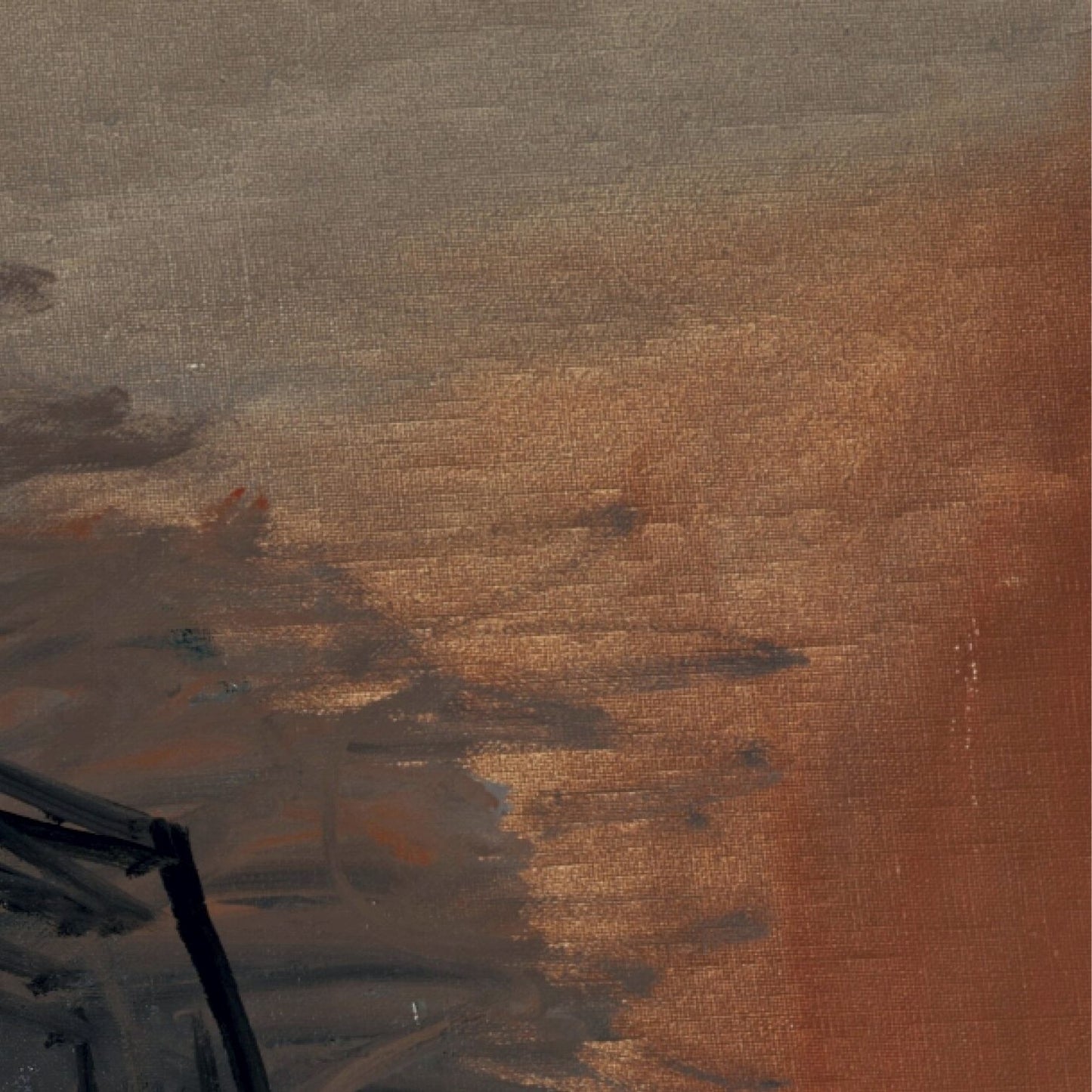 detail of the fine art reproduction from the top right corner