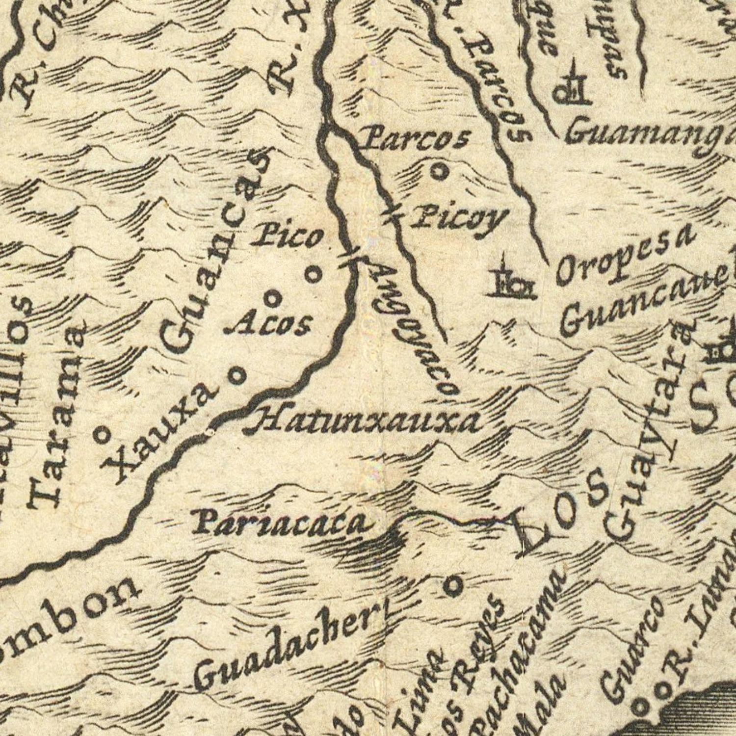 detail of the map from the centre 